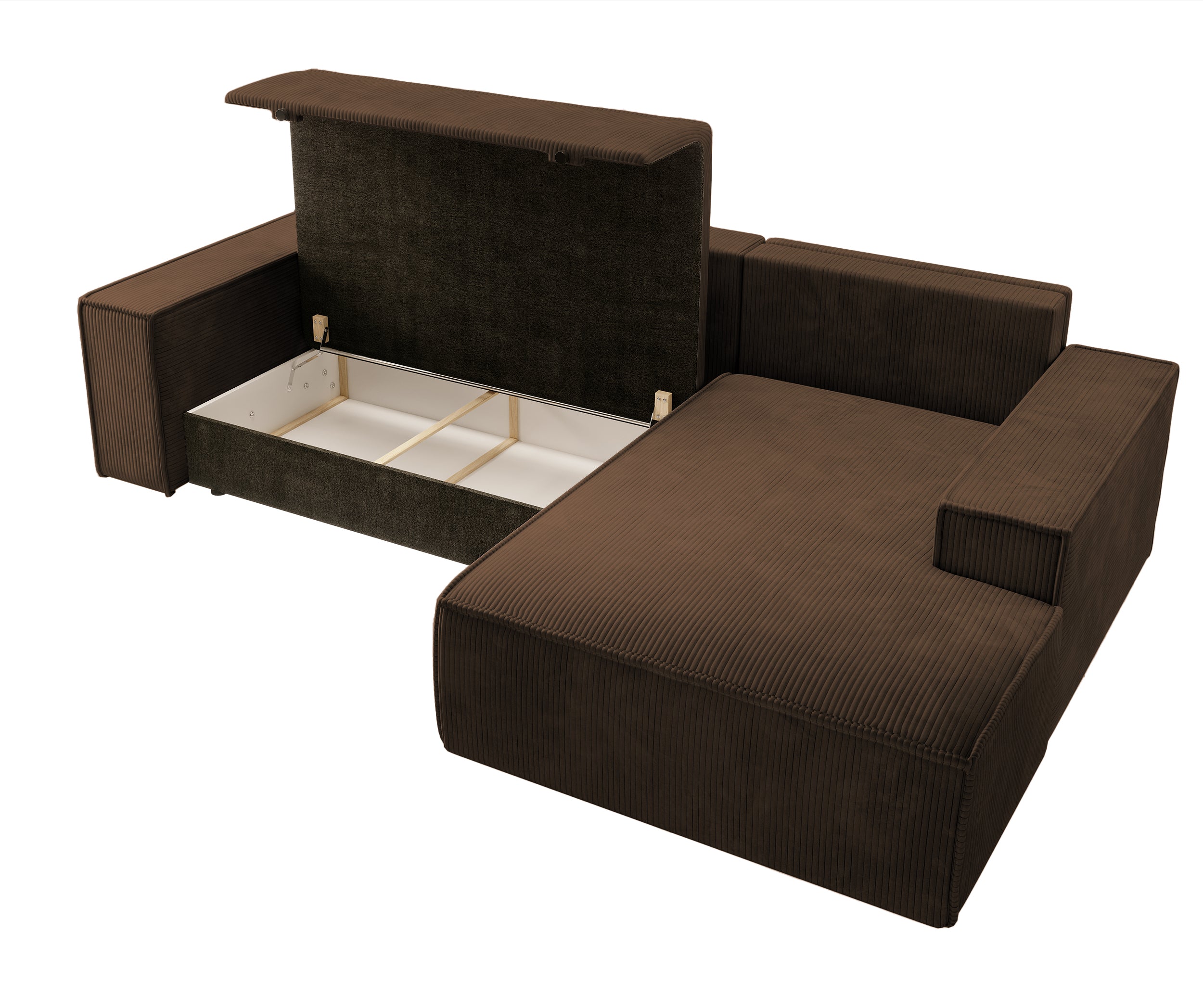 selsey-farese-new-ecksofa-l-form-rechts-mit-schlaffunktion-brauner-cord-stauraum image 5