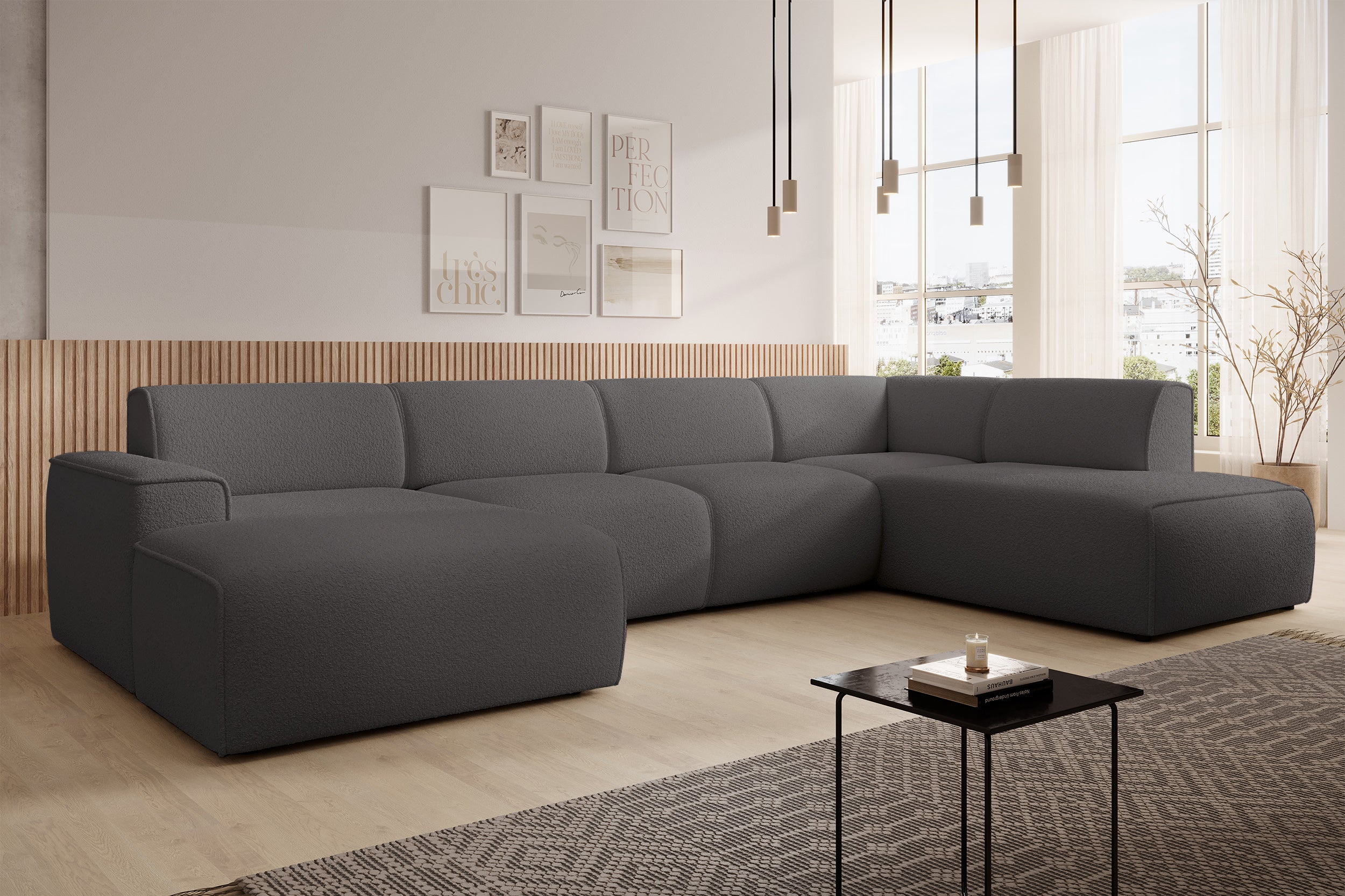 selsey-bouvi-ecksofa-u-f-rmig-rechtsseitig-dunkelgrau-boucl-stoff image 3