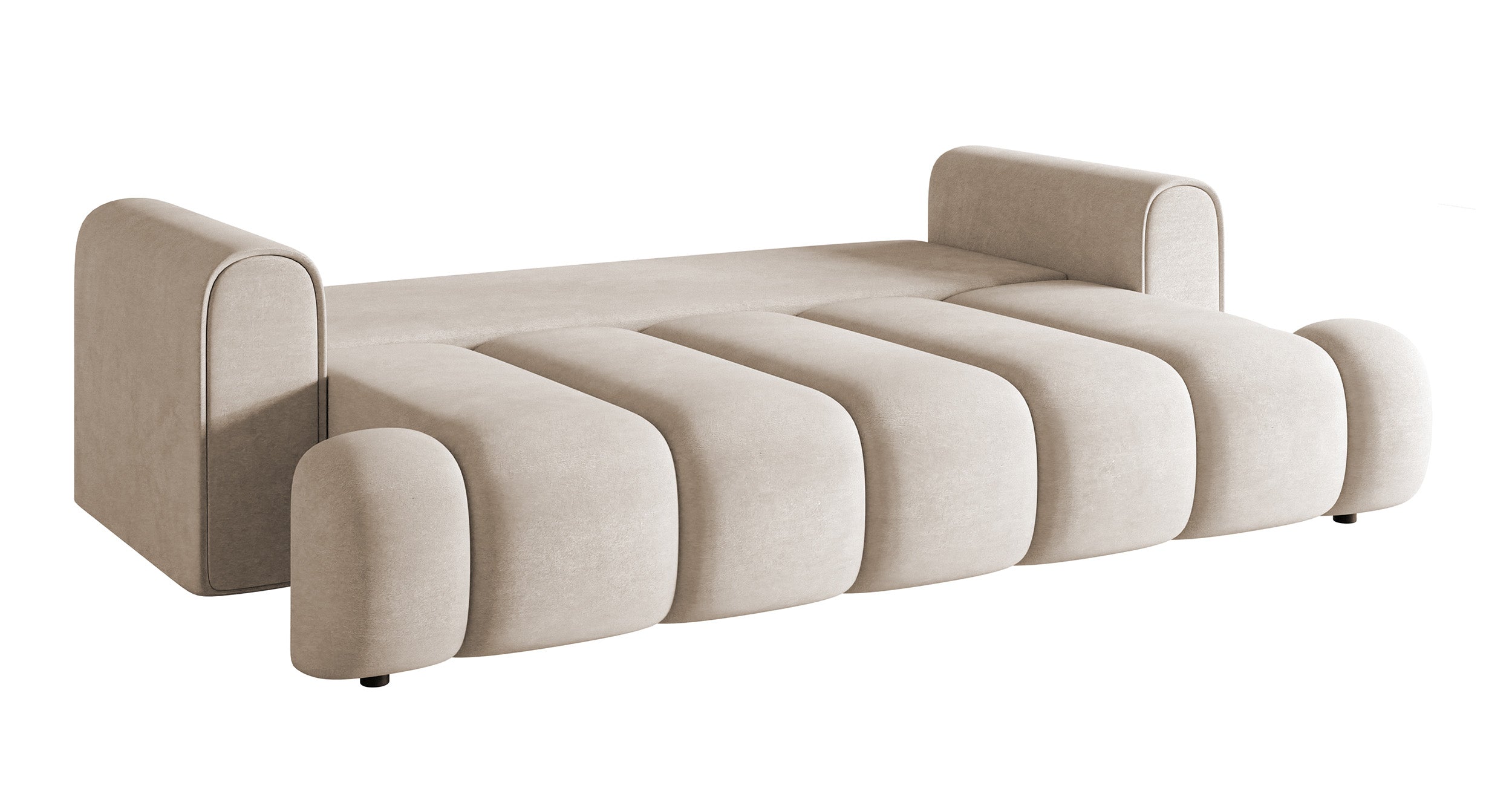 selsey-dandelino-dreisitziges-sofa-mit-schlaffunktion-graubeige-velours-wasserab image 6