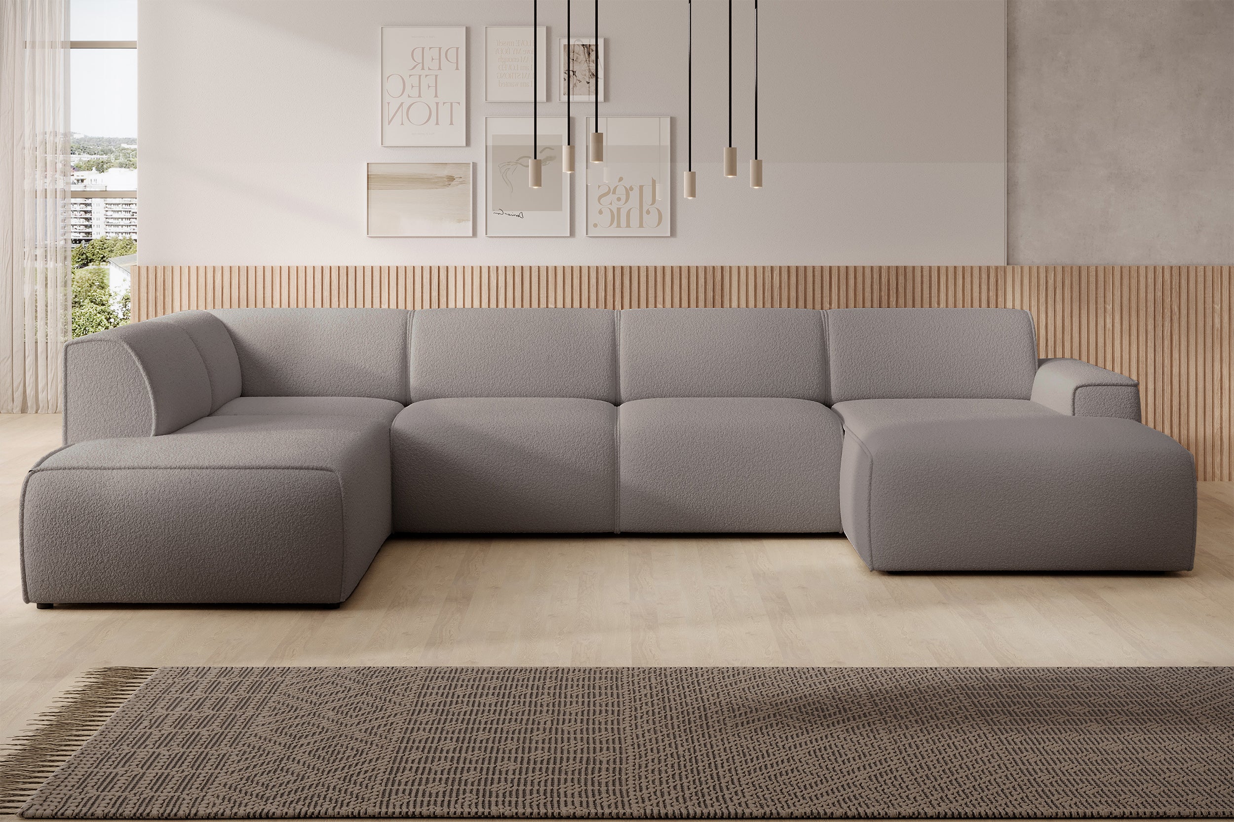 selsey-bouvi-ecksofa-u-f-rmig-linksseitig-grau-brauner-boucl image 2