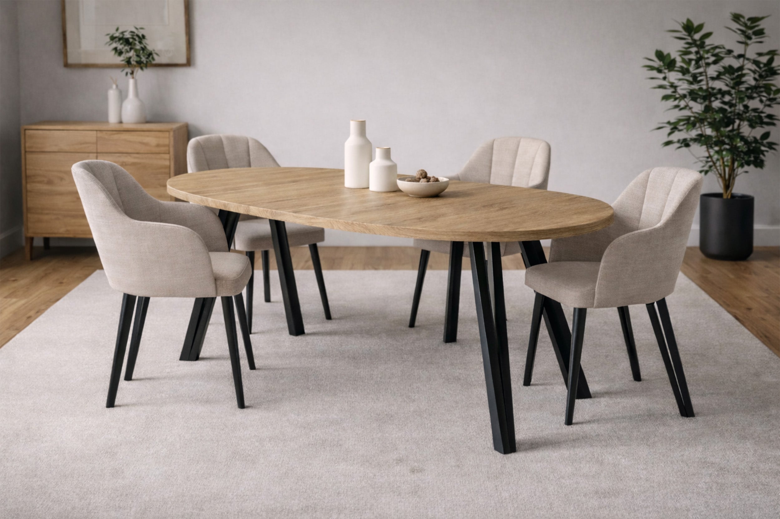 selsey-osenness-ausziehbarer-esstisch-100-180x100-cm-cremona-eiche-schwarze-bein image 5