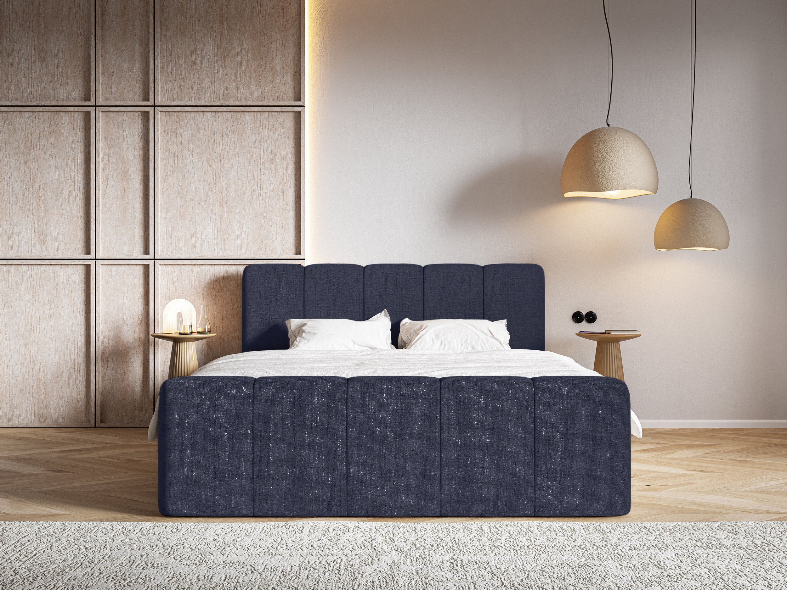 selsey-cloudy-ii-kontinentalbett-140x200-mit-stauraum-topper-marineblau-chenille image 3