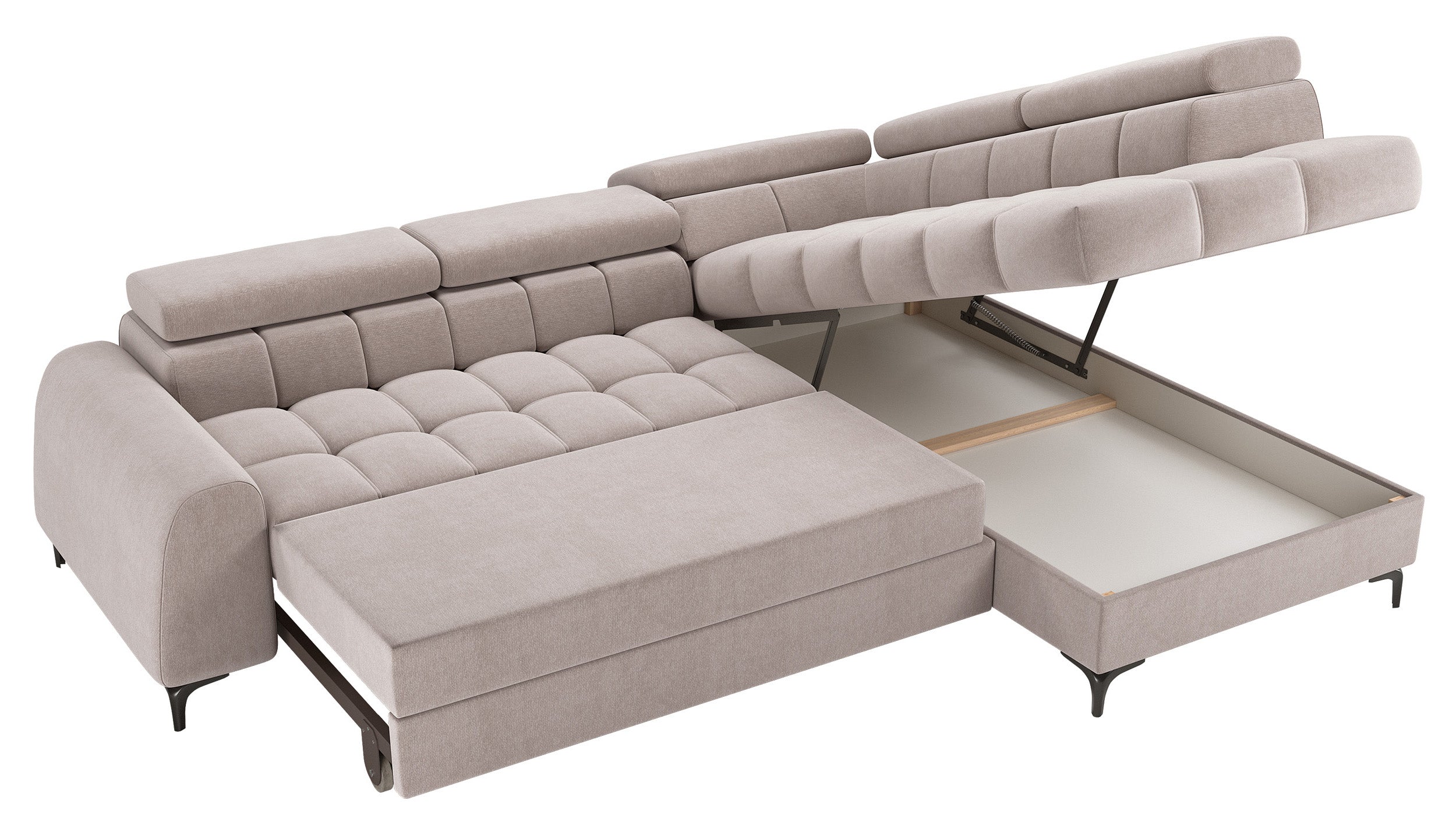 selsey-arellio-ecksofa-l-f-rmig-rechts-mit-schlaffunktion-und-stauraum-grau-beig image 4