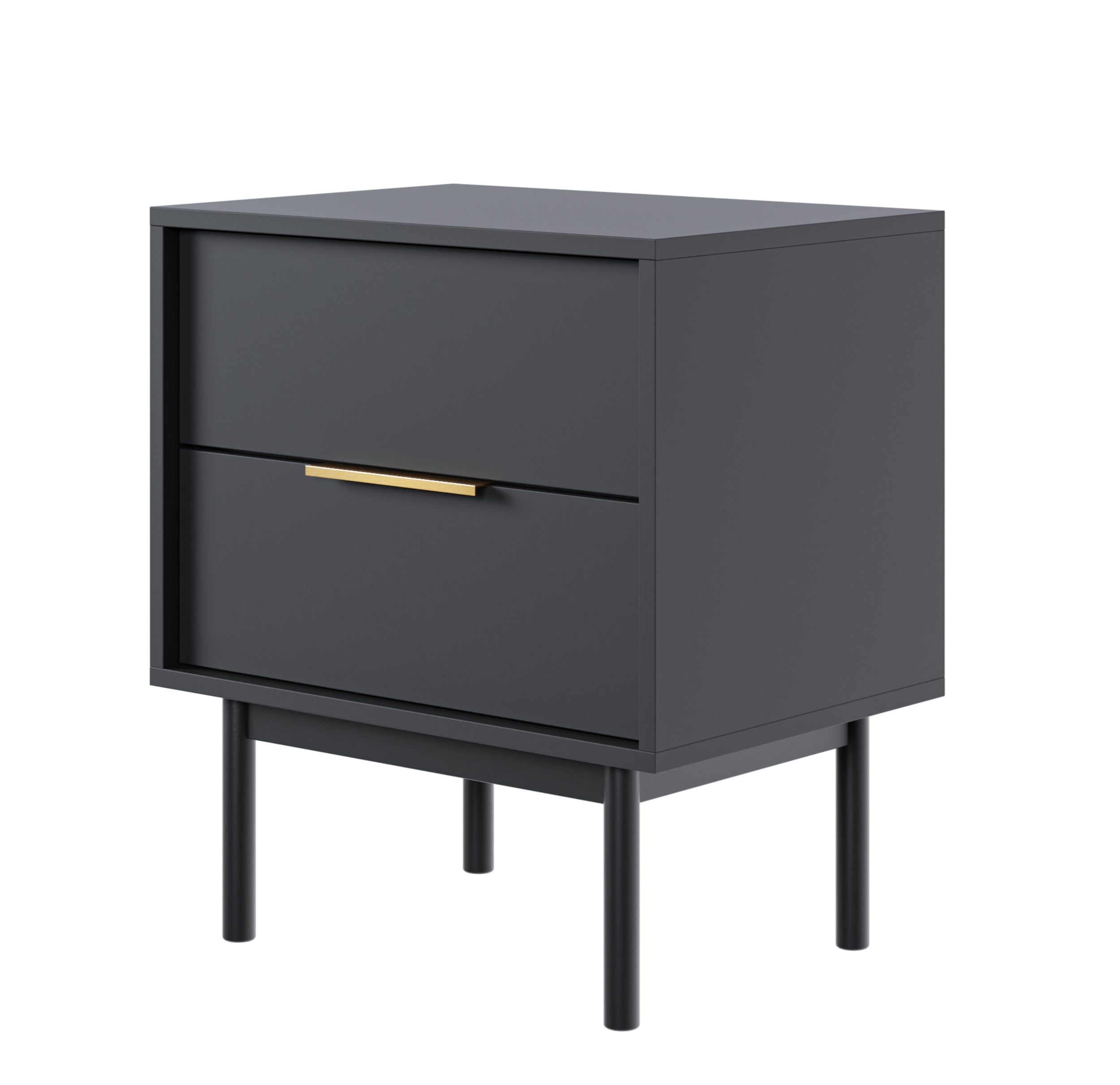 selsey-viviaro-nachttisch-mit-zwei-schubladen-54-cm-schwarz image 1