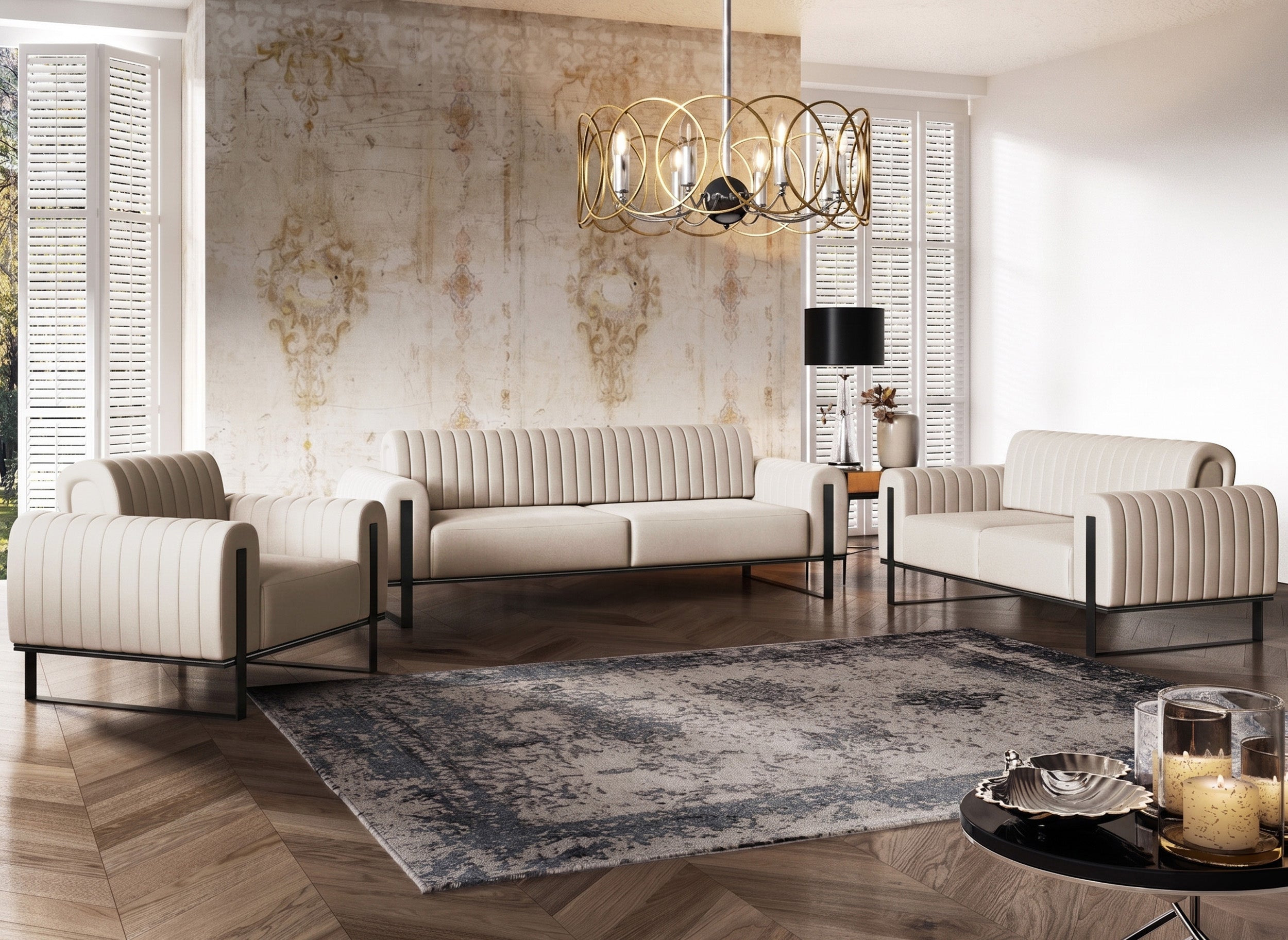 selsey-parissa-dreisitziges-sofa-hellbeiger-samt-schwarze-beine image 3