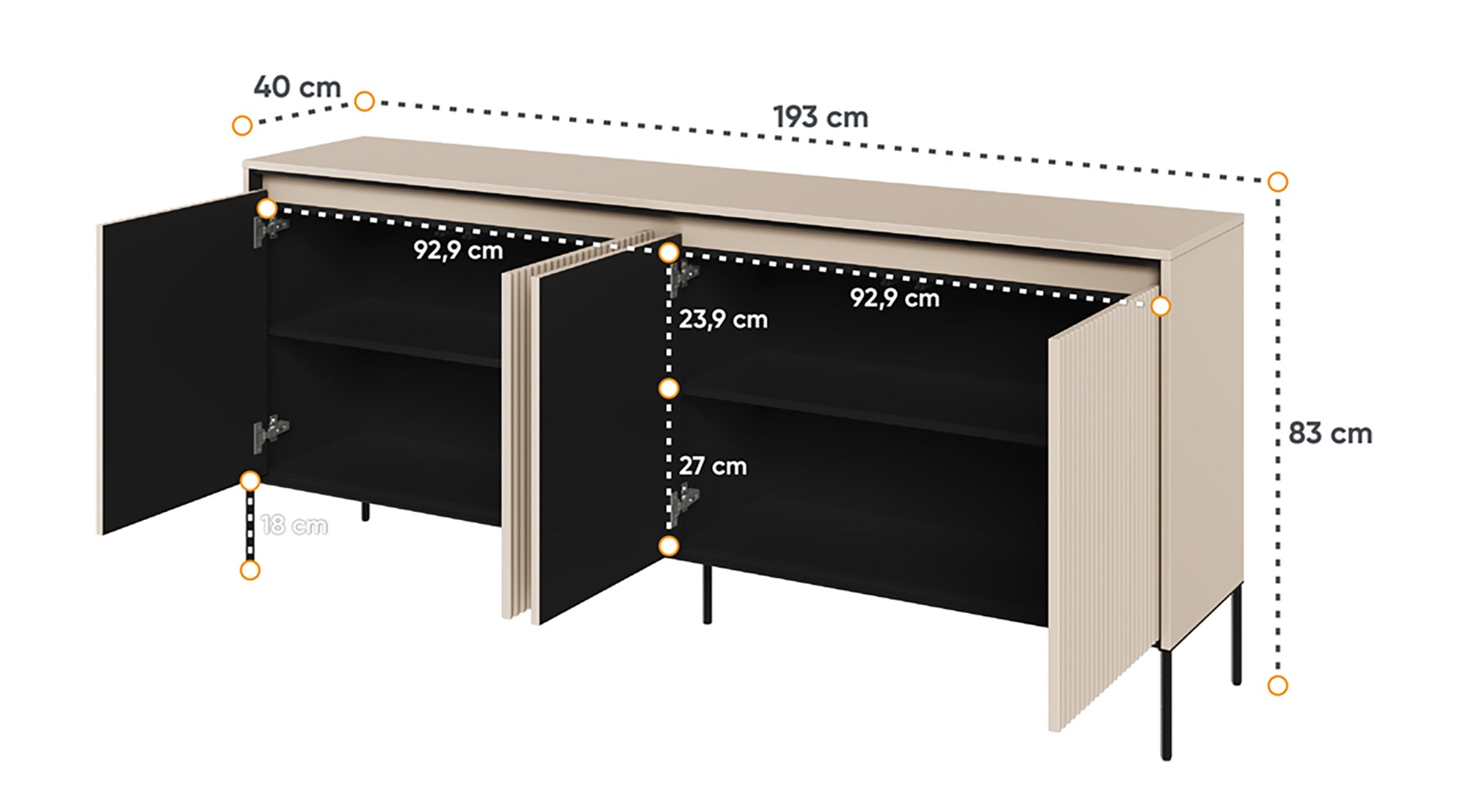 selsey-trend-niedrige-kommode-193-cm-viert-rig-mit-led-beige image 5