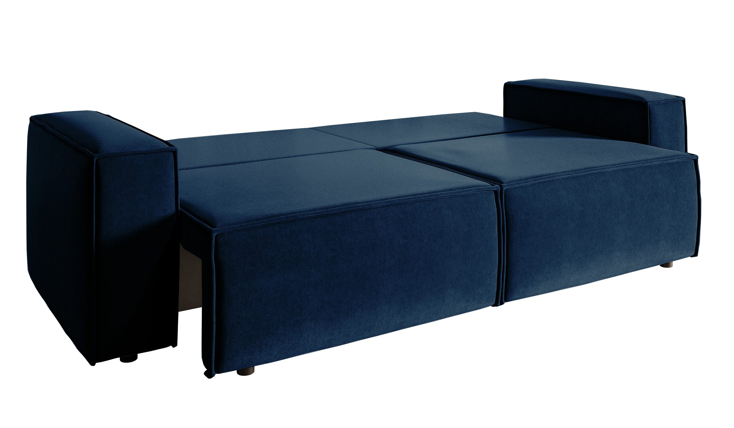 selsey-copertino-dreisitziges-schlafsofa-marineblauer-velours-wasserabweisend image 5