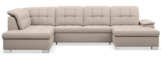 selsey-jamaal-ecksofa-u-f-rmig-rechts-mit-schlaffunktion-und-stauraum-beige-flec image 1