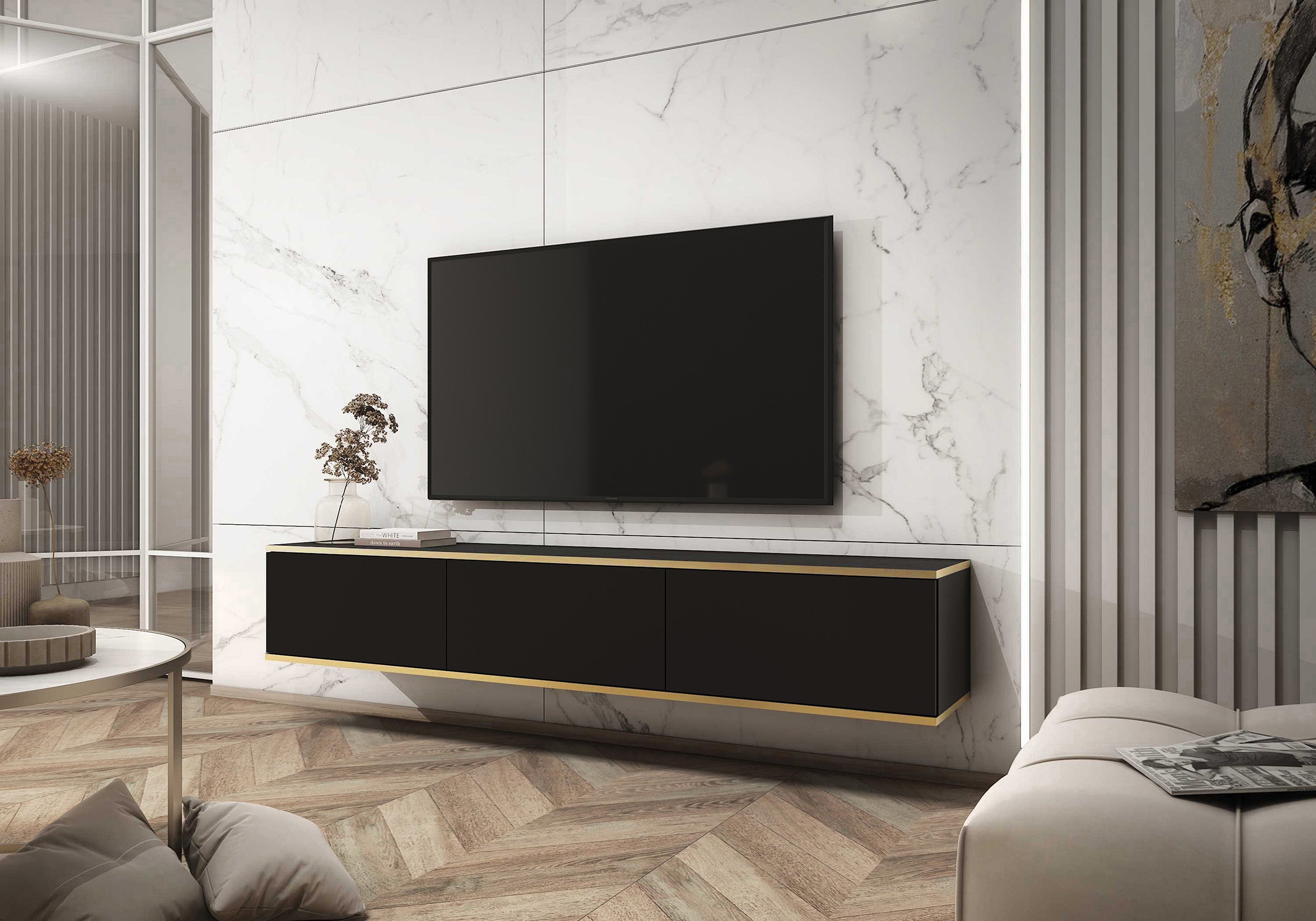 selsey-mucalma-tv-schrank-175-cm-schwarz-mit-goldenen-eins-tzen image 2