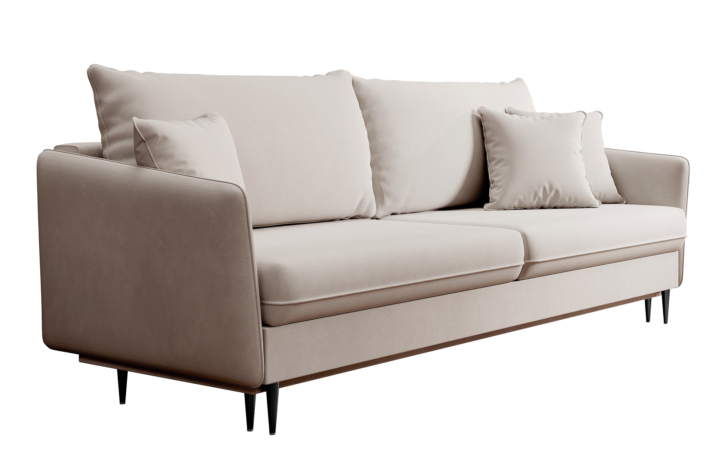 selsey-volio-dreisitziges-schlafsofa-hellgrau-beige-samt-wasserabweisend image 5