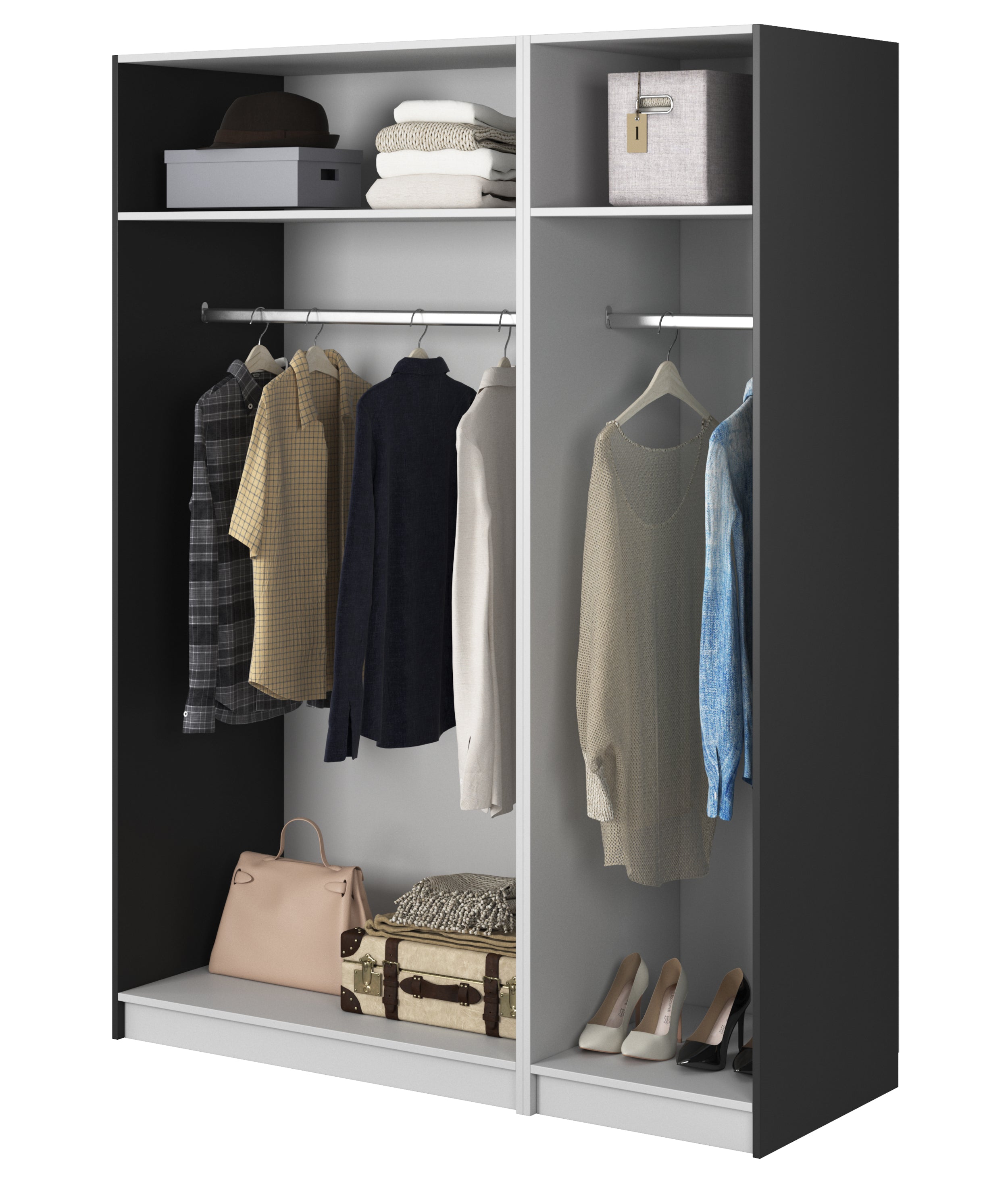 selsey-moonir-dreht-renschrank-150-cm-3-t-ren-2-kleiderstangen-schwarz image 3