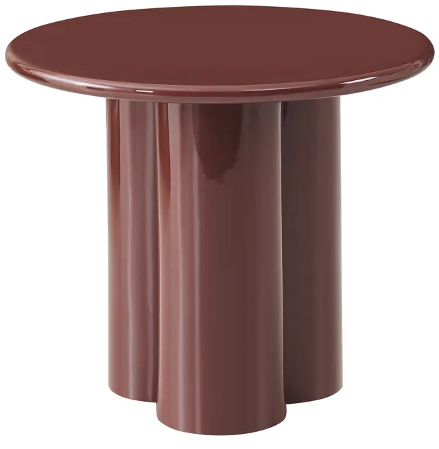 selsey-loccoli-couchtisch-rund-60-cm-bordeauxrot-hochglanz image 1