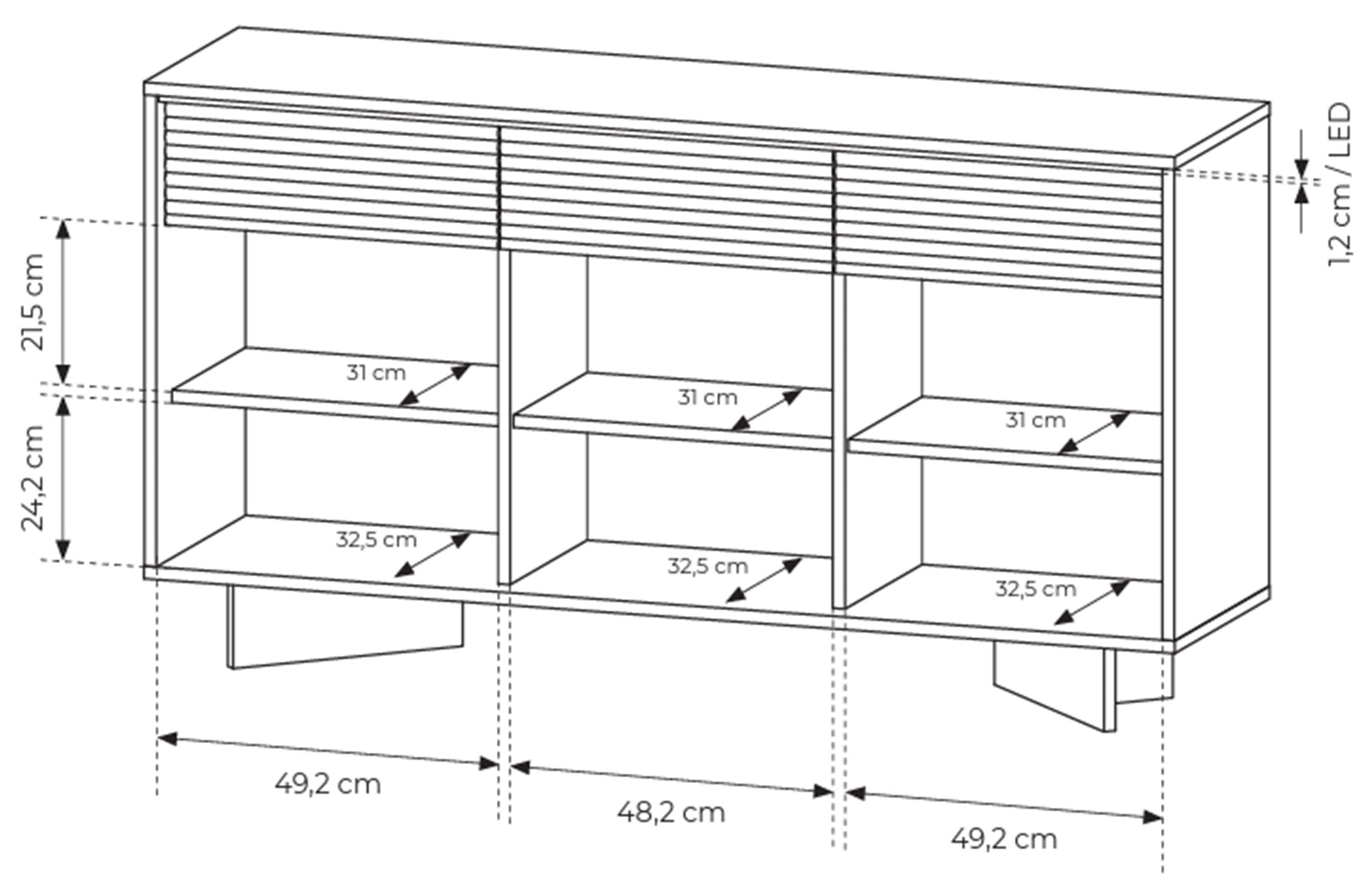 selsey-semi-dreht-renschrank-kommode-154-cm-mit-3-schubladen-und-led-bolivar-nat image 8