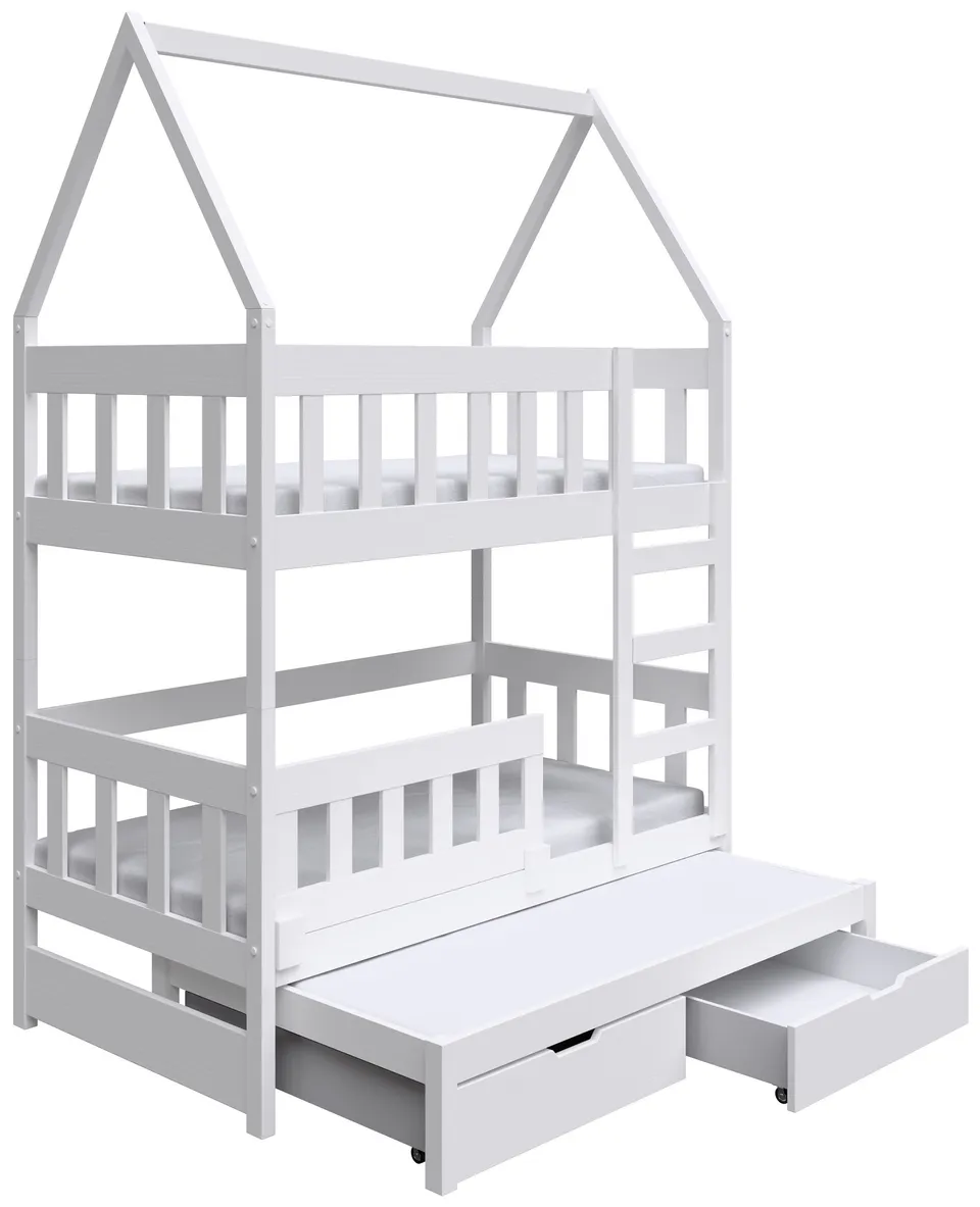 selsey-vistena-etagenbett-75x180-cm-hausform-f-r-3-personen-wei-mit-matratzen-un image 1