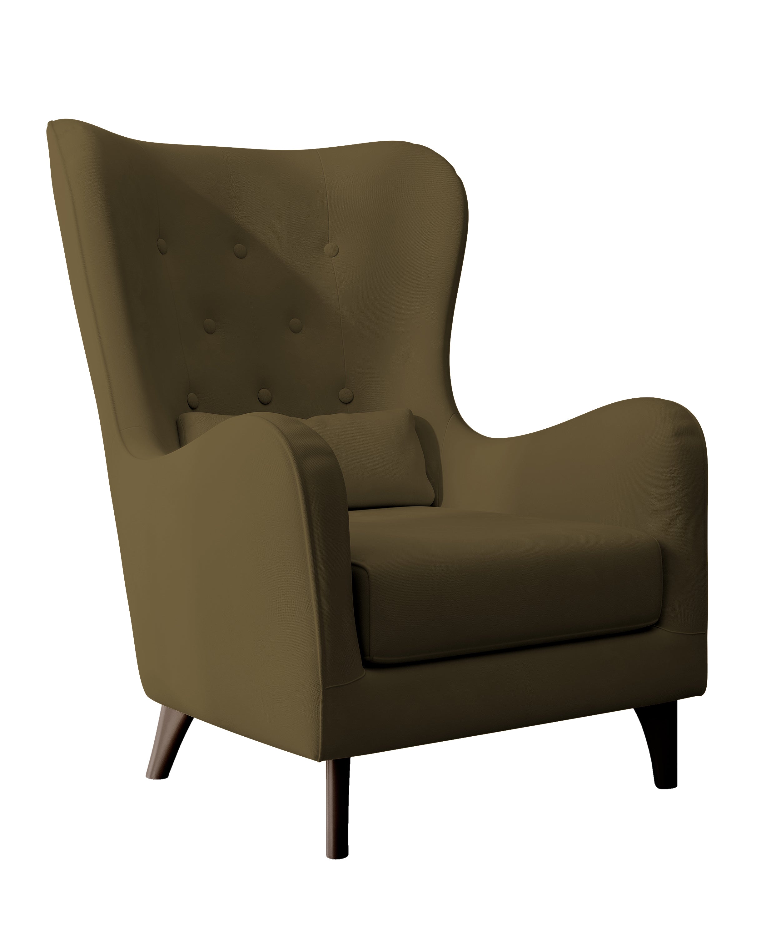 selsey-calmino-relaxsessel-ohrensessel-olivgr-n-samt-wasserabweisend-wenge-f-e image 1