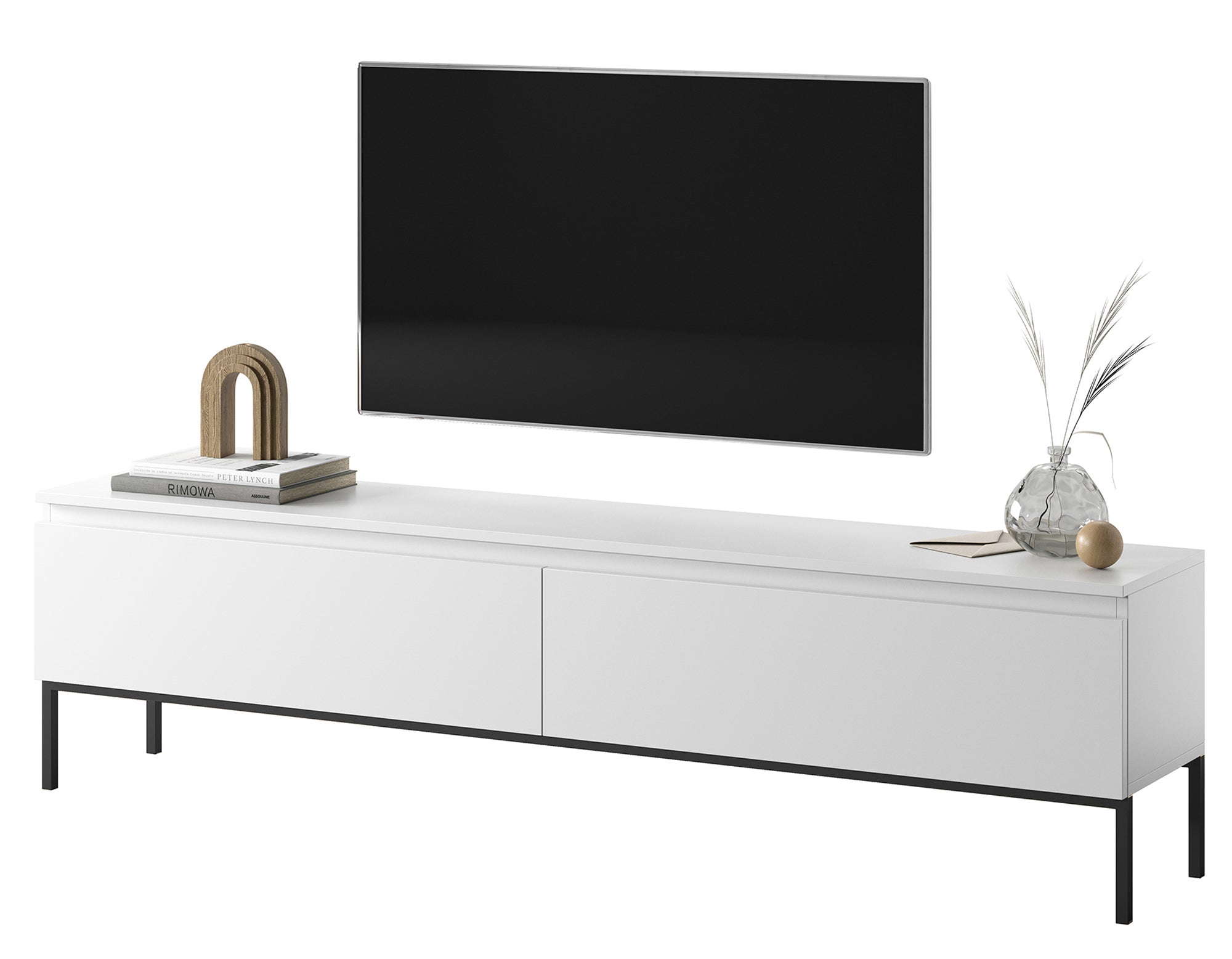 selsey-bemmi-tv-schrank-175-cm-wei-mit-schwarzen-beinen image 1