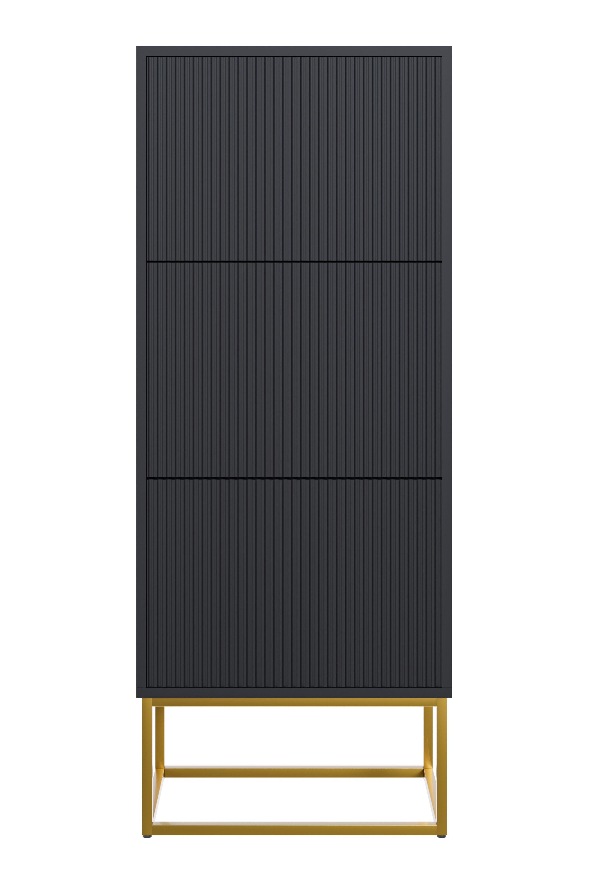 selsey-veldio-schuhschrank-mit-3-f-chern-50-cm-schwarz-mit-goldenen-beinen image 5