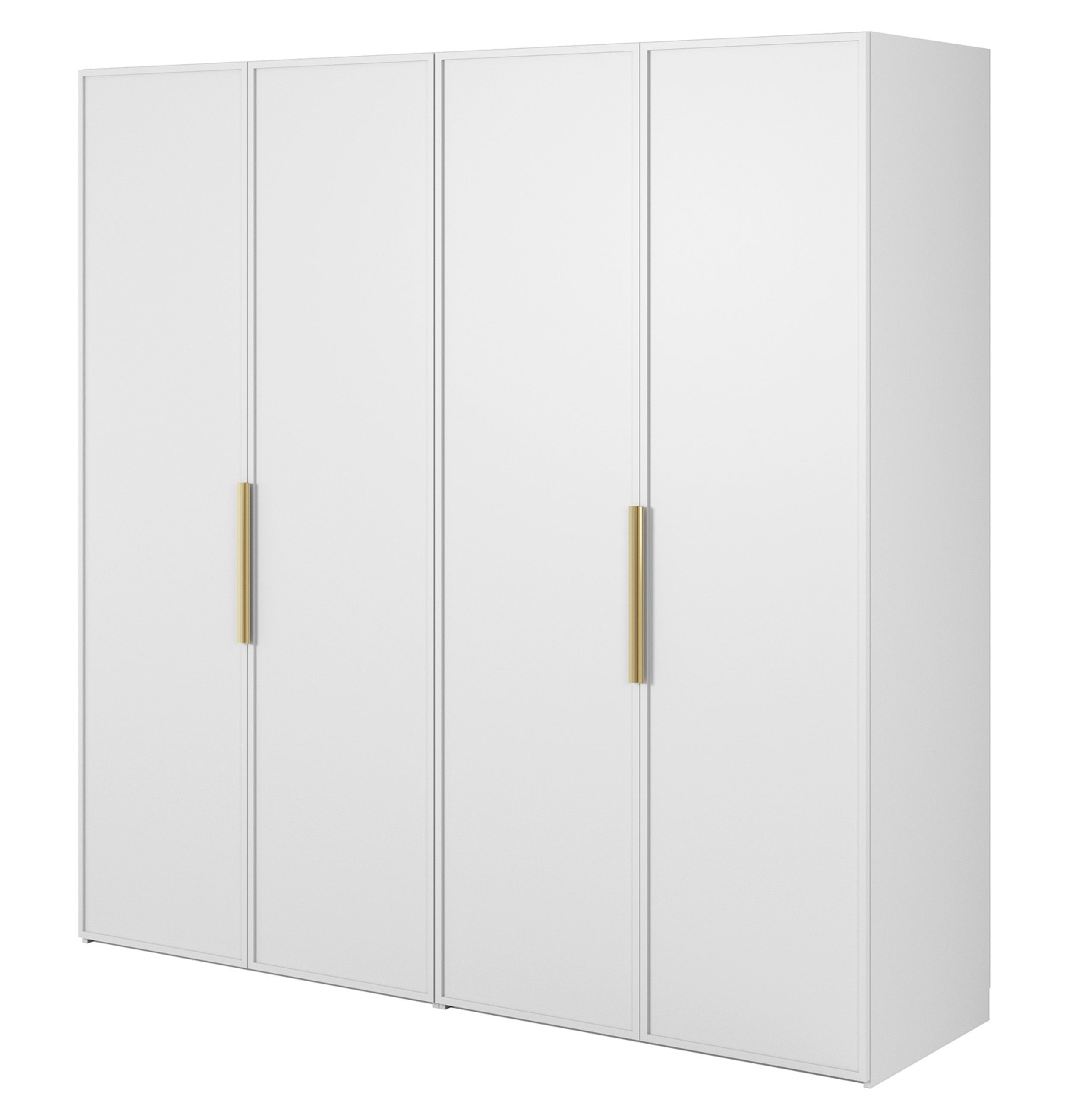 selsey-frame-kleiderschrank-200-cm-wei-viert-riger-schrank-mit-2-kleiderstangen- image 1