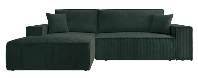 selsey-farese-new-ecksofa-mit-schlaffunktion-l-form-links-mit-stauraum-gr-n-cord image 1