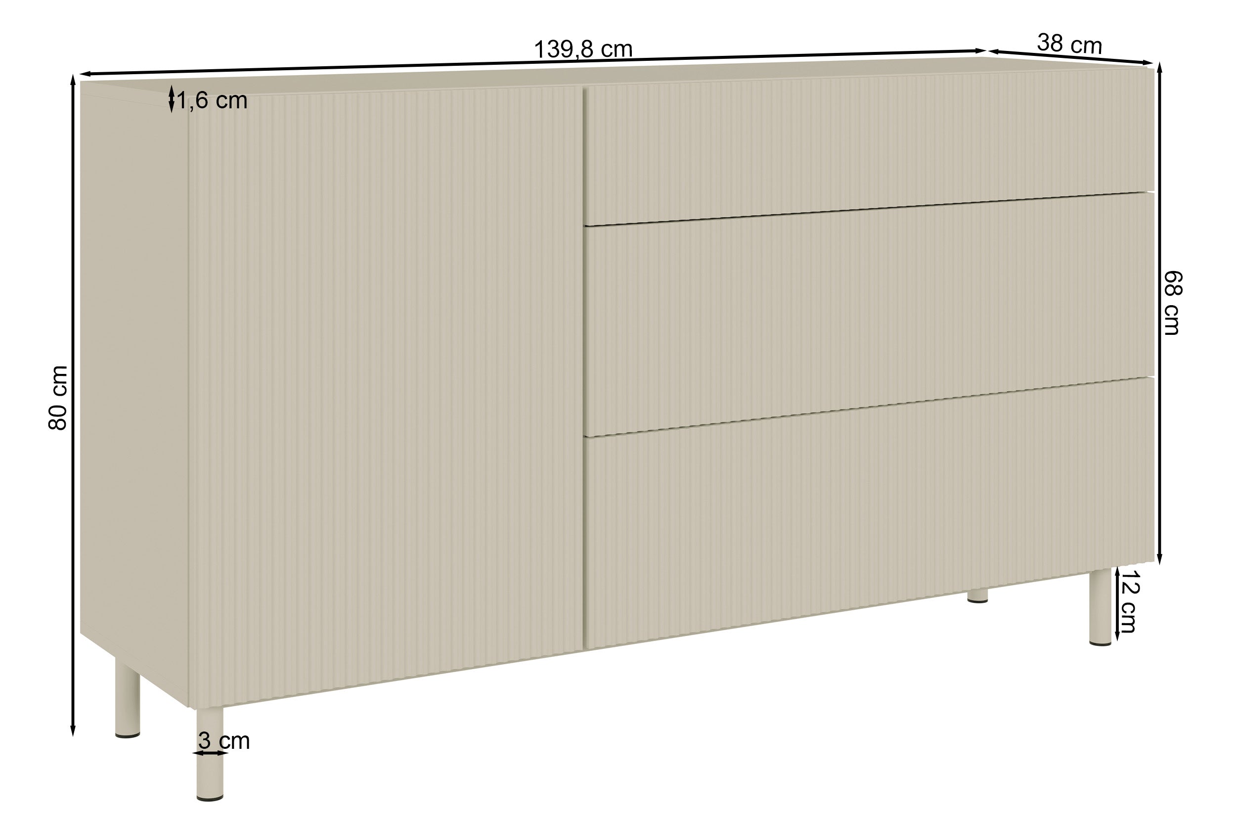 selsey-veldio-new-kommode-140-cm-schwarz-mit-gefr-ster-front-und-3-schubladen image 6