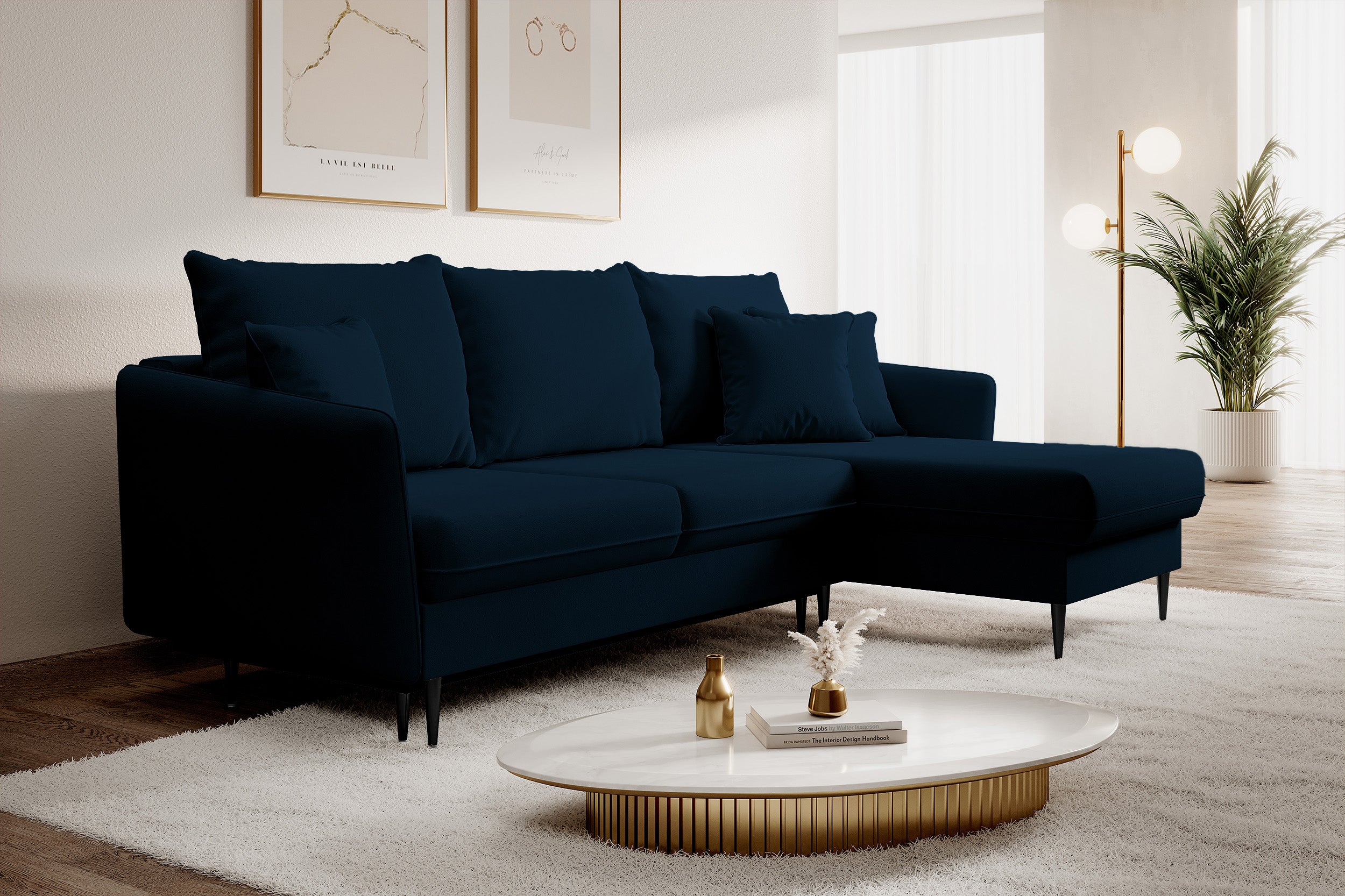 selsey-volio-ecksofa-mit-schlaffunktion-samtblau-schwarze-beine image 3