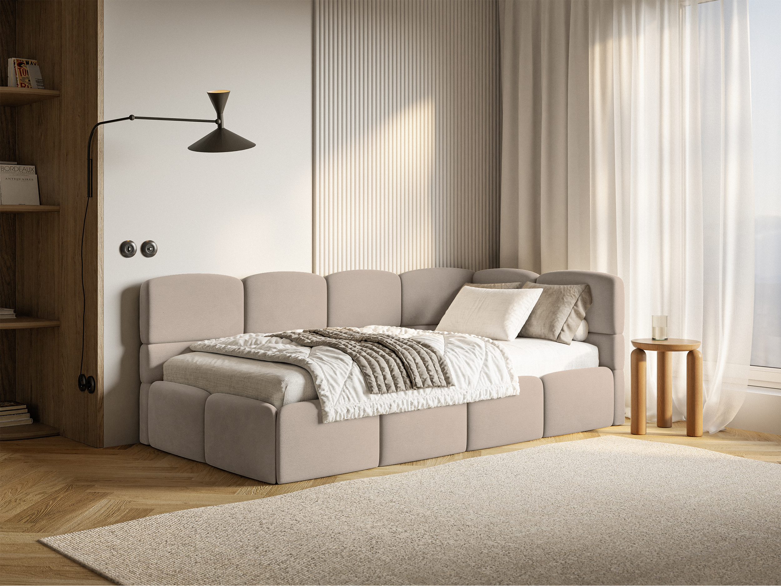 selsey-cloudy-jugendbett-90x200-cm-rechtsseitig-mit-stauraum-und-gel-ndern-beige image 2