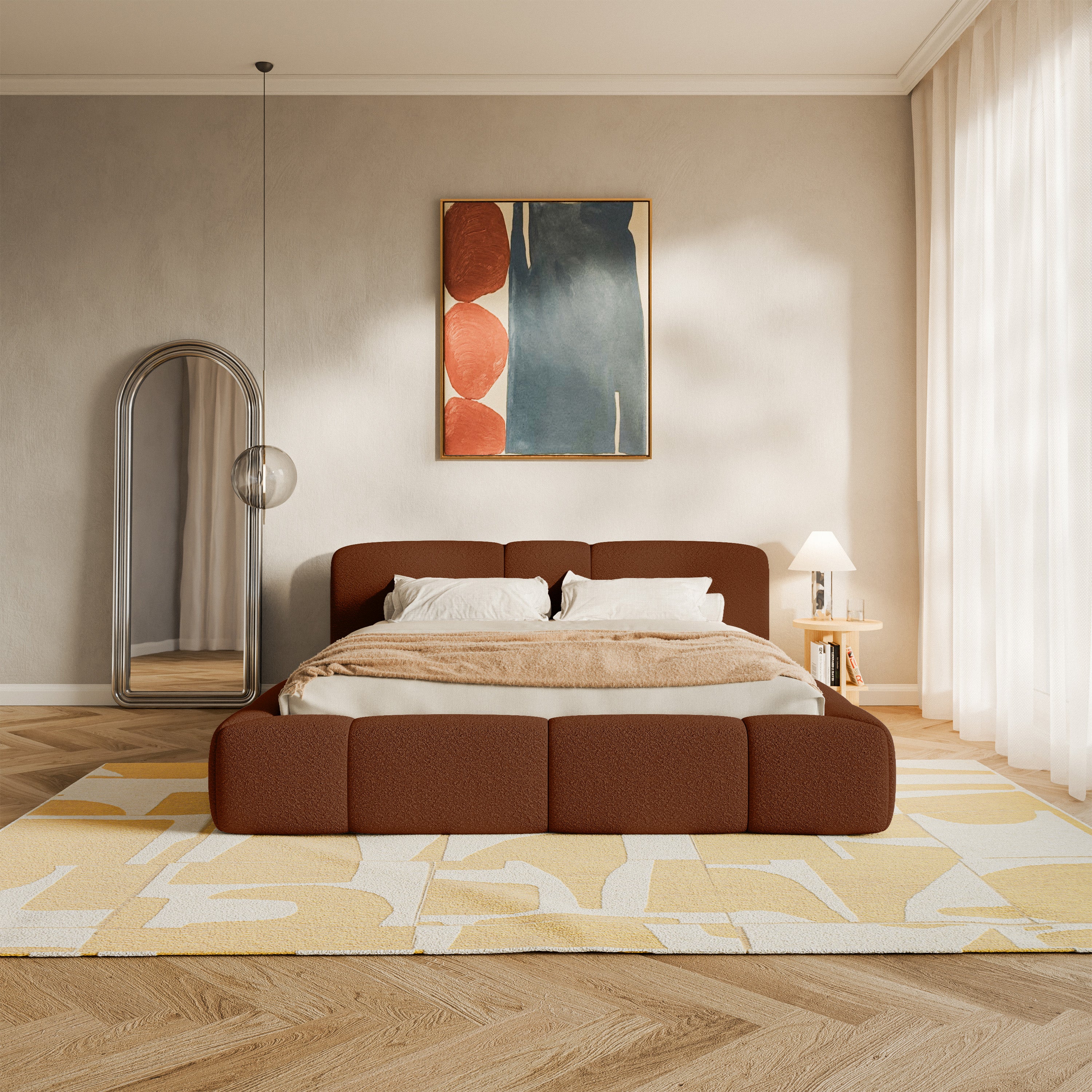 selsey-bowia-polsterbett-160x200-cm-in-kupfer-boucl-mit-rollrost image 4
