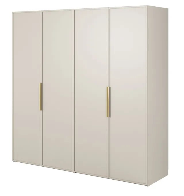 selsey-frame-4-t-riger-kleiderschrank-200-cm-mit-kleiderstange-grau-beige image 1