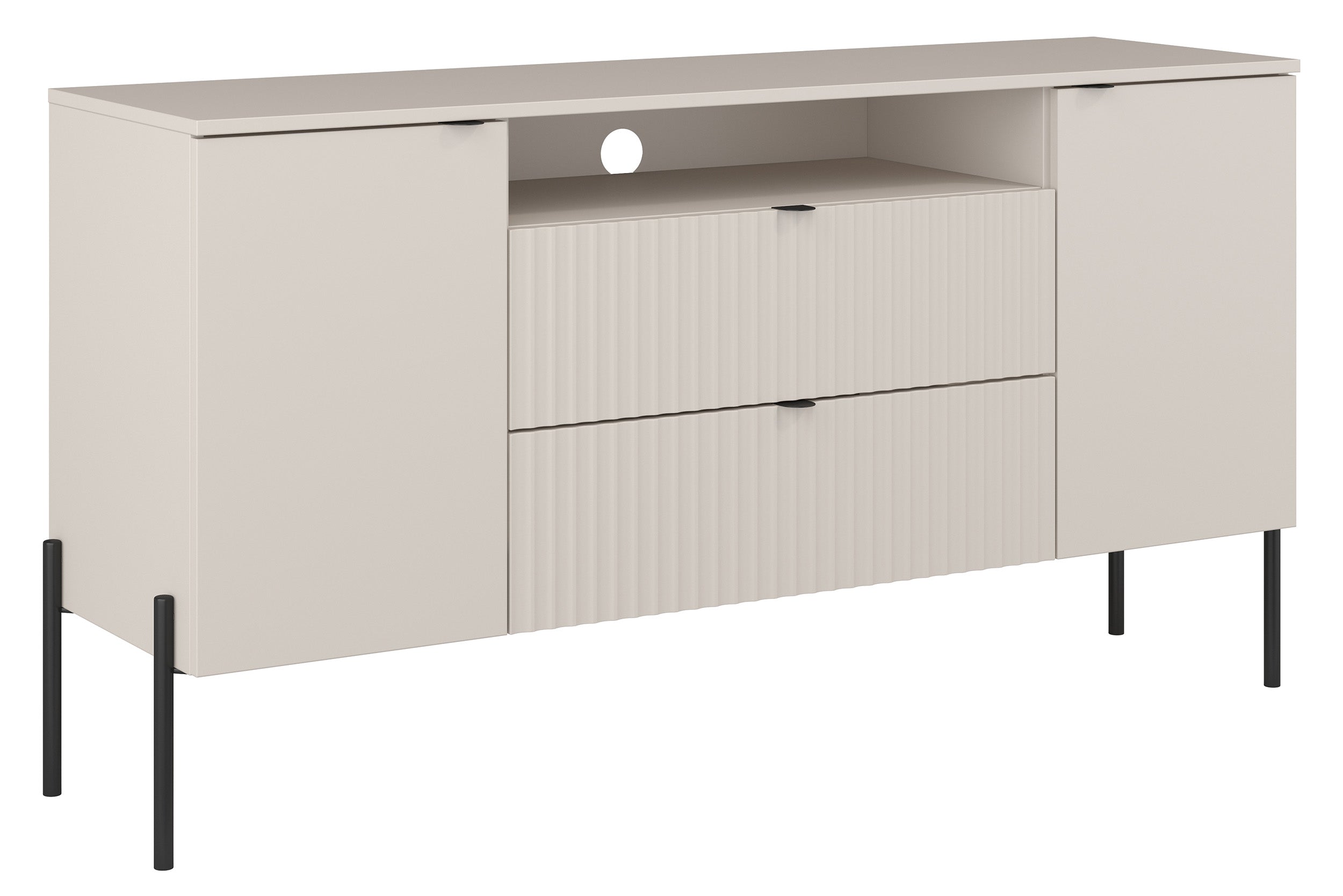 selsey-ore-kommode-140-cm-zweit-rig-mit-2-schubladen-kaschmir-mit-rillenfront image 8