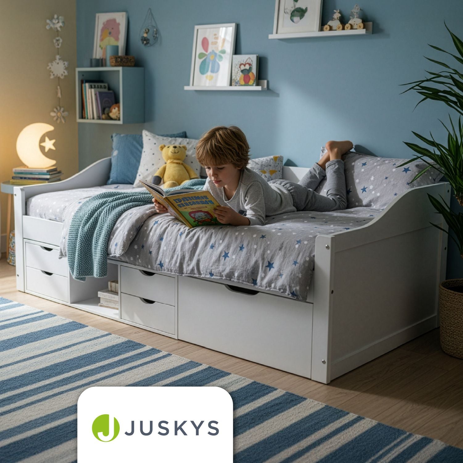 juskys-funktionsbett-nalu-90x200-wei-stauraumbett-mit-lattenrost-5-schubladen image 7