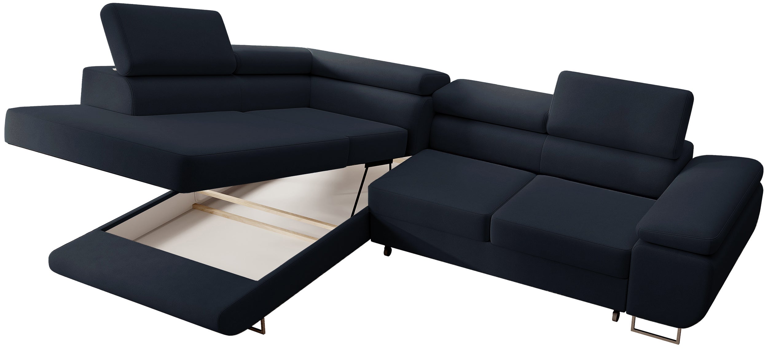 selsey-stevil-ecksofa-l-links-mit-schlaffunktion-und-stauraum-marineblauer-samt image 8