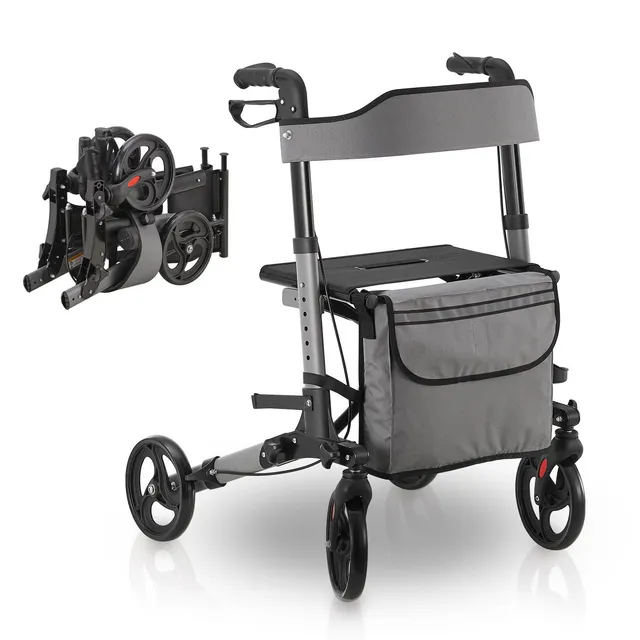 juskys-aluminium-rollator-vital-mit-sitz-klappbar-schwarz image 1