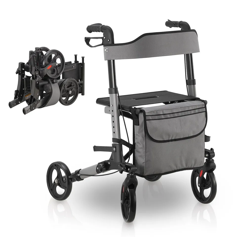 juskys-aluminium-rollator-vital-mit-sitz-klappbar-schwarz image 1