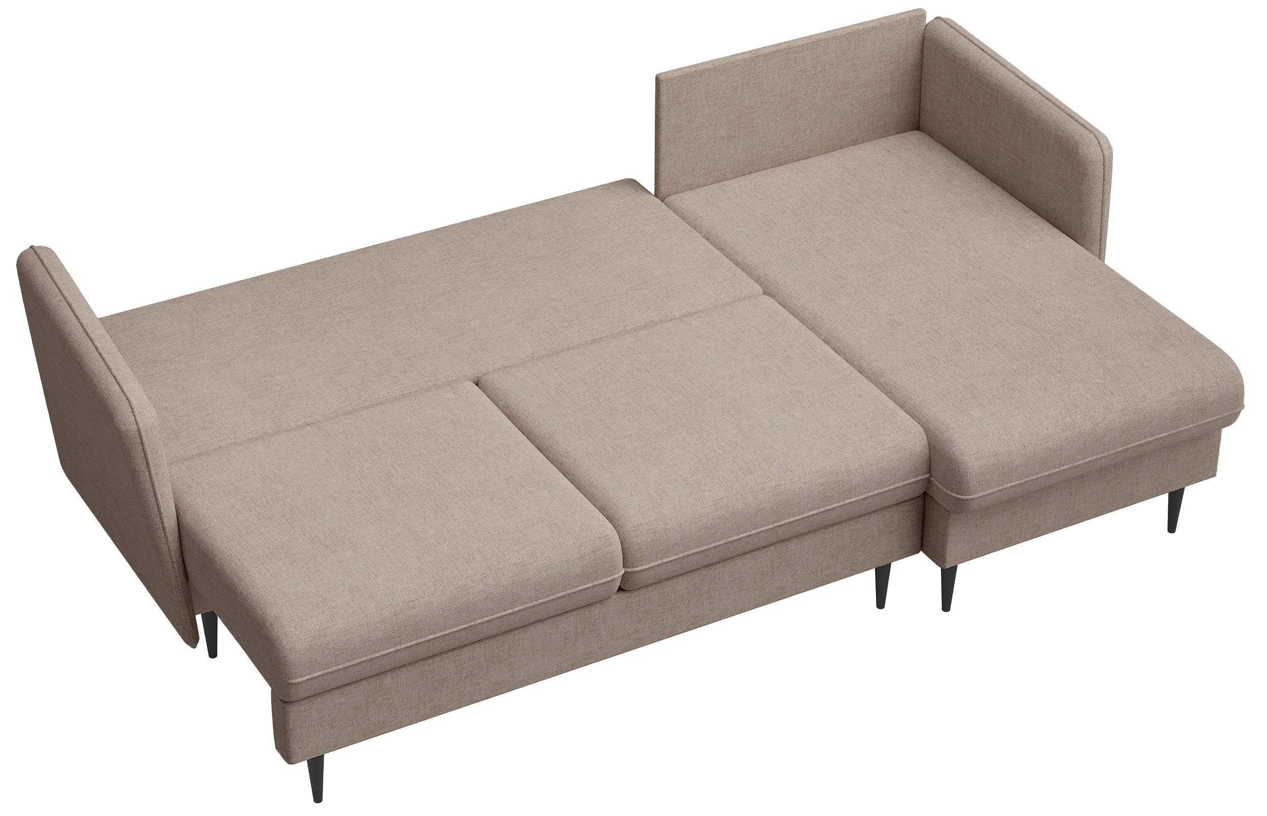 selsey-volio-ecksofa-mit-schlaffunktion-l-form-beige-chenille-schwarze-beine image 6