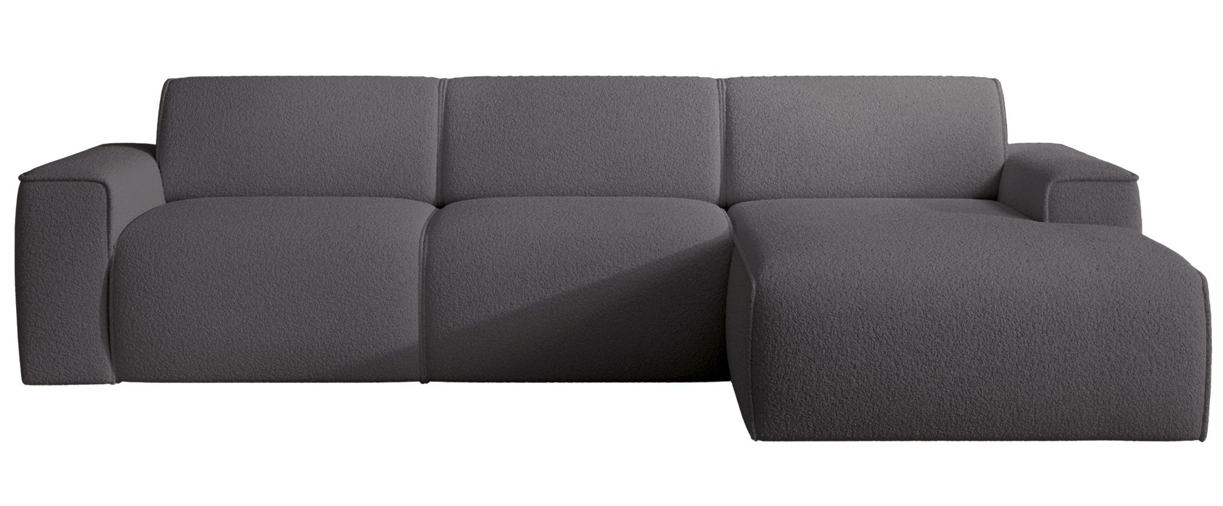 selsey-bouvi-ecksofa-l-form-rechts-dunkelgrauer-boucl-stoff image 1