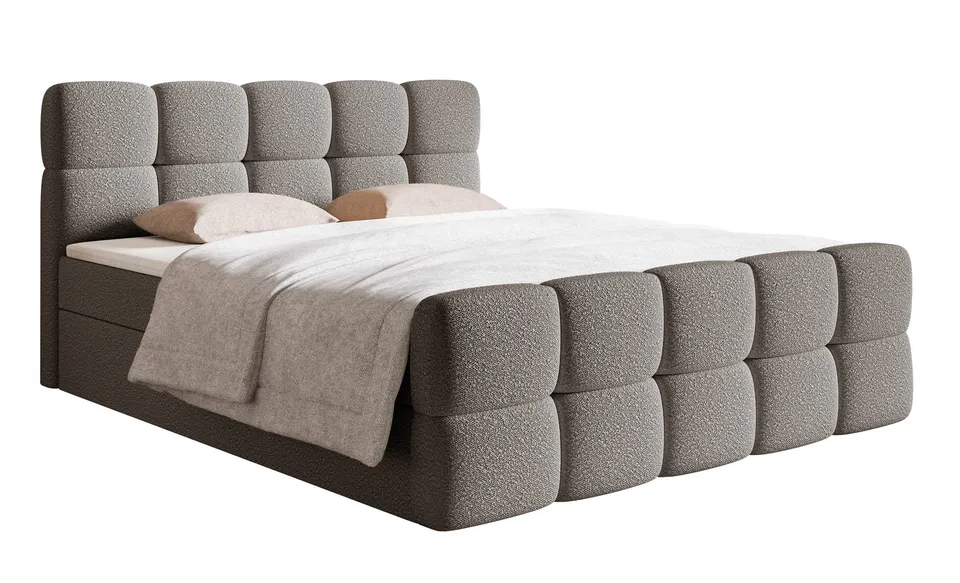 selsey-cloudy-kontinentalbett-160x200-cm-mit-stauraum-und-topper-graues-boucl image 1