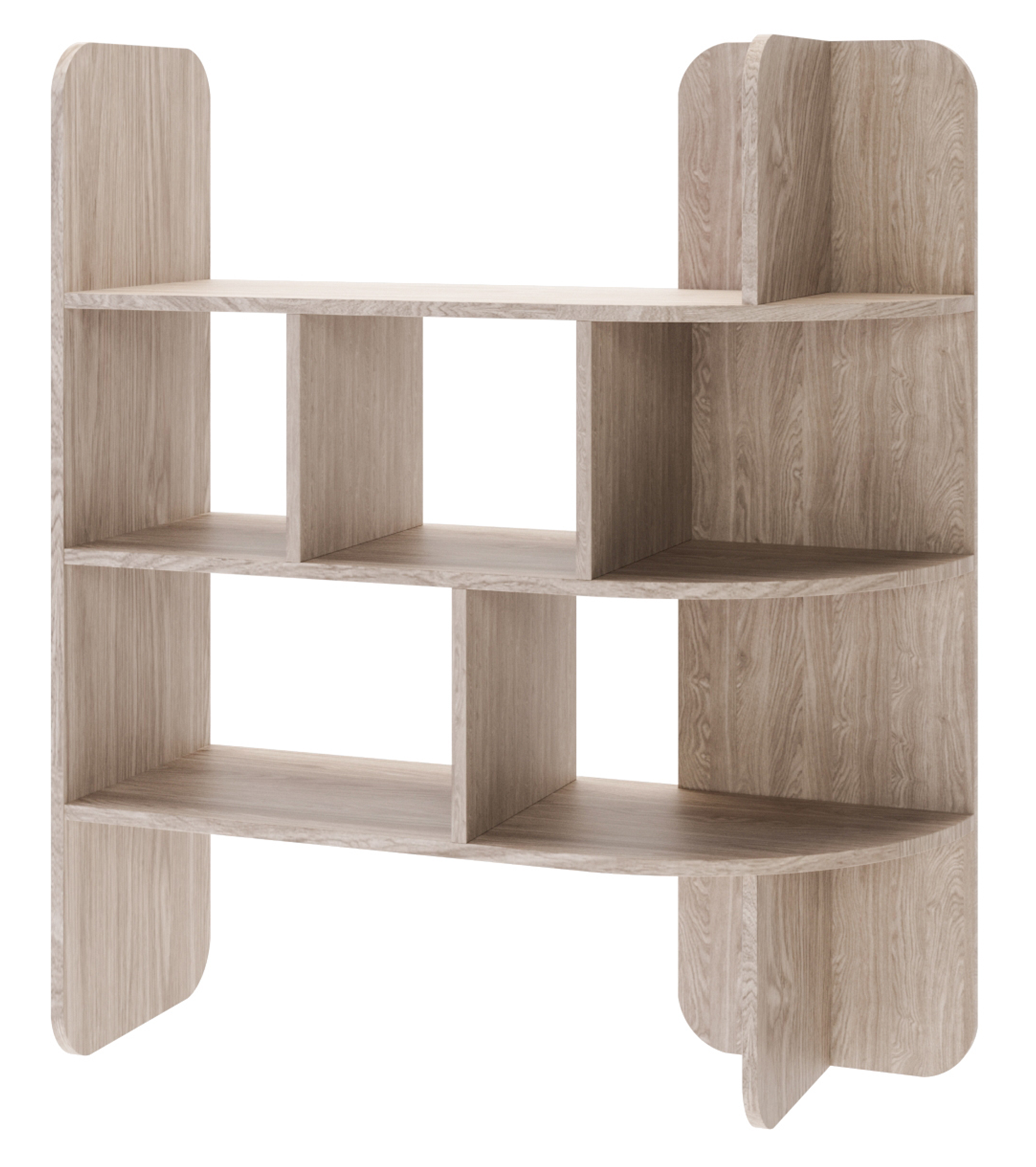 selsey-contle-regal-102-cm-niedrig-ge-lte-eiche image 1