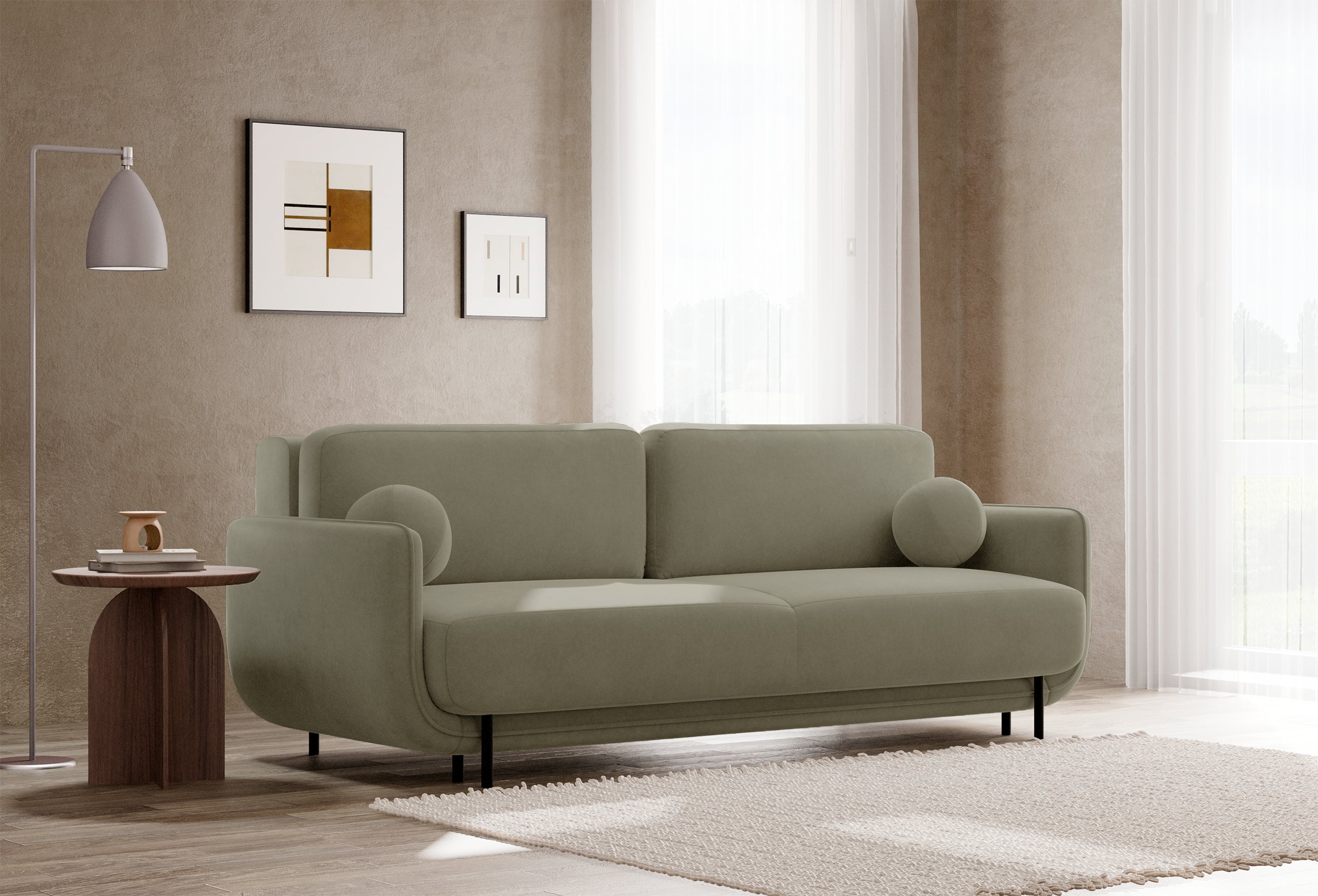 selsey-ovals-drei-sitzer-schlafsofa-salbeigr-ner-samtvelours image 2