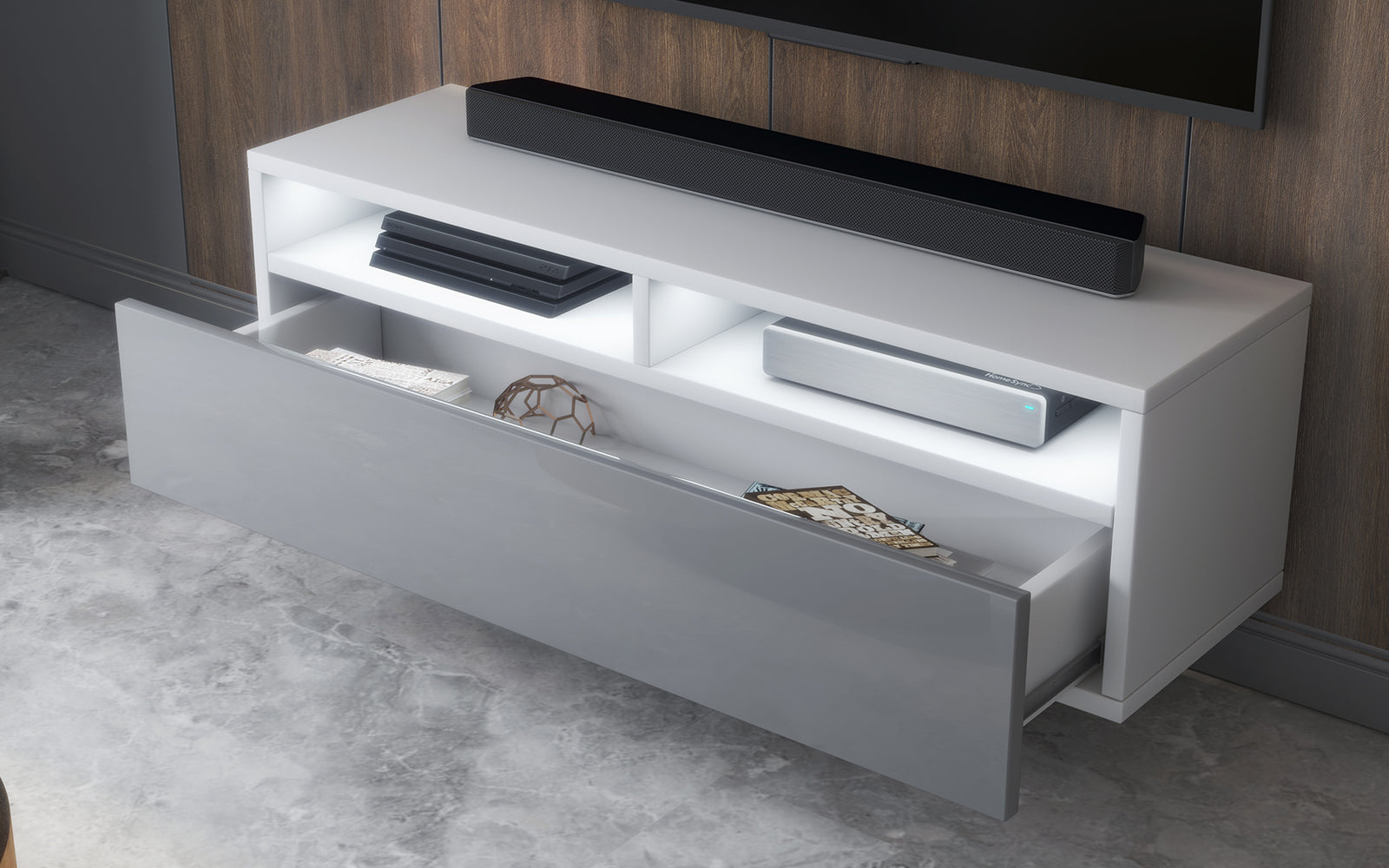 selsey-rednaw-tv-schrank-100-cm-mit-schublade-wei-matt-grau-gl-nzend image 8