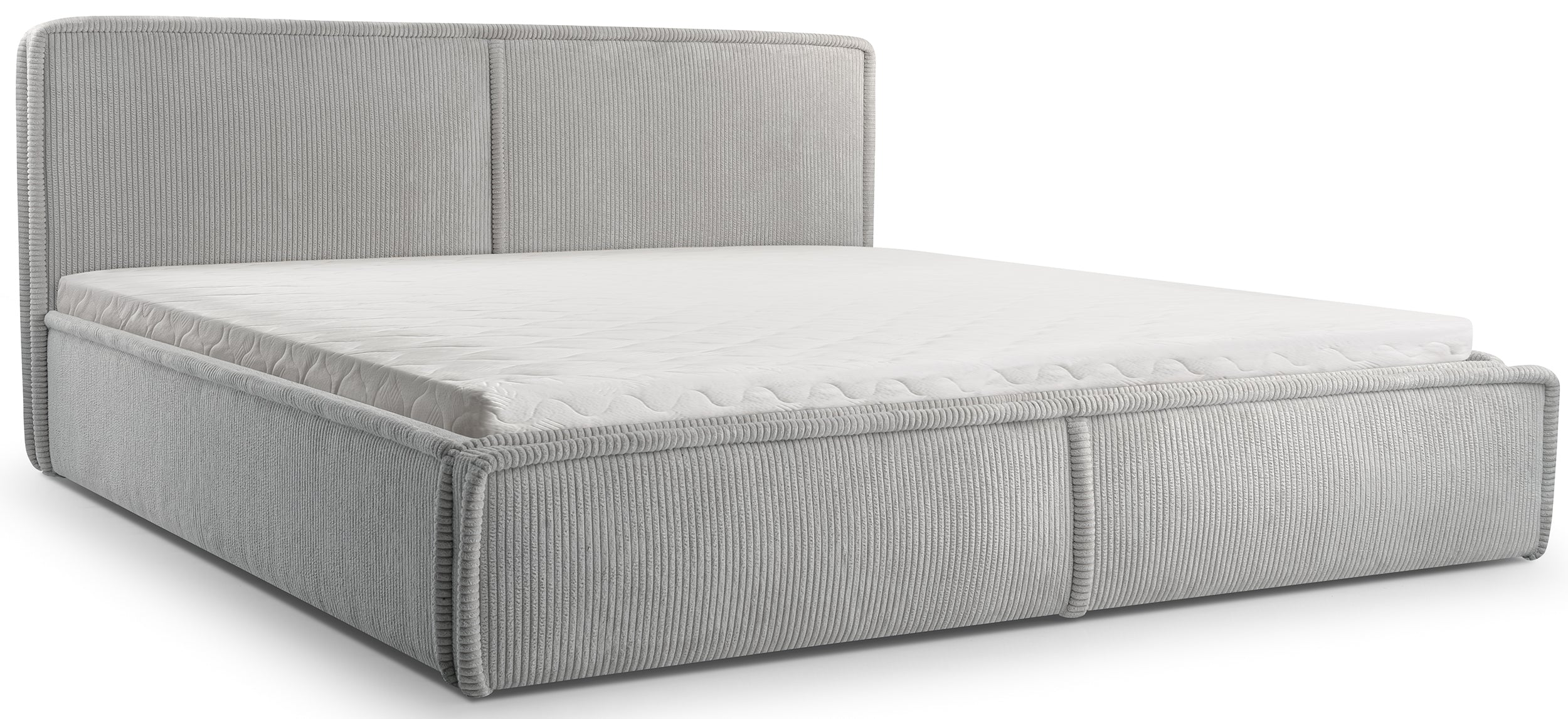 selsey-cordo-gepolstertes-bett-160x200-cm-mit-stauraum-und-lattenrost-hellgrauer image 1