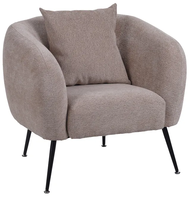 selsey-inglede-relaxsessel-dunkelbeige-chenille-auf-schwarzen-beinen image 1