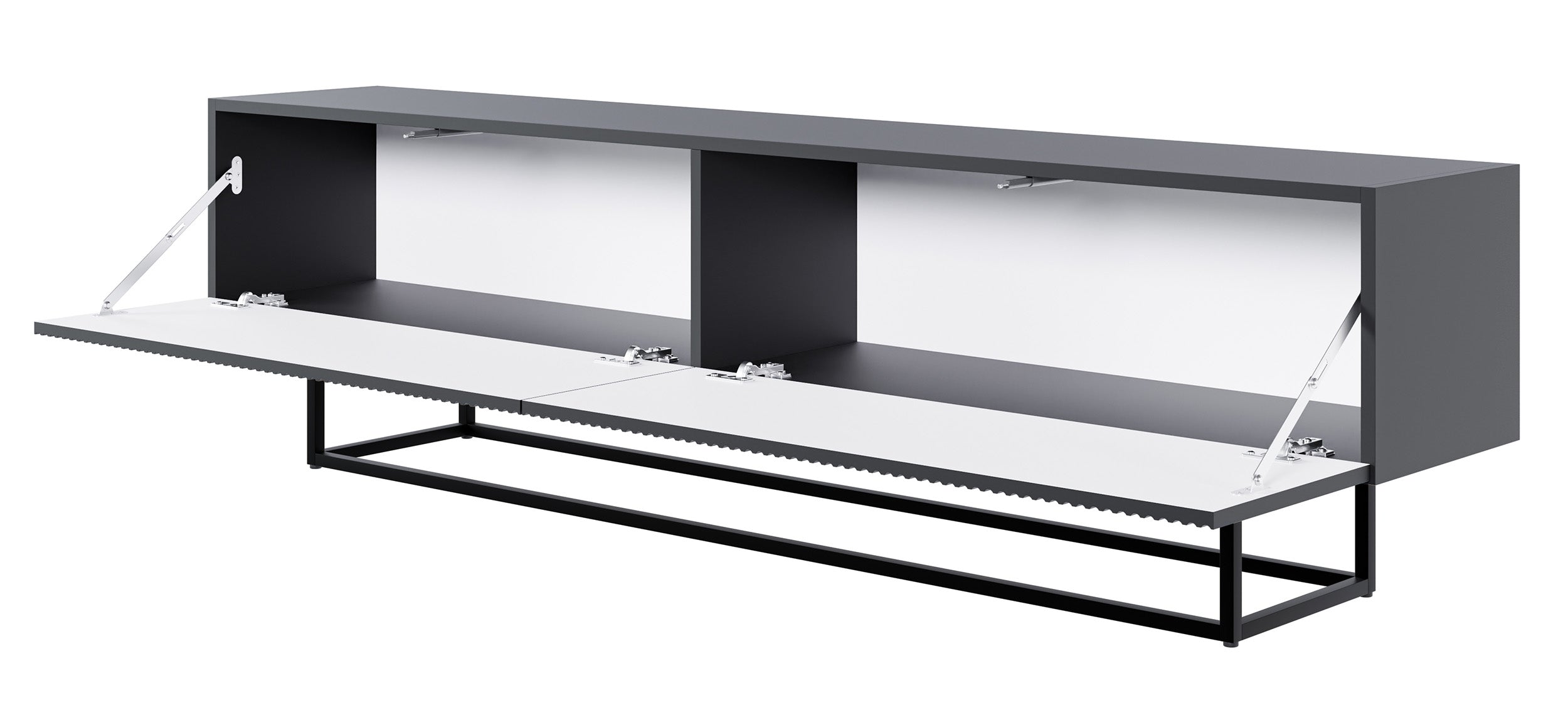 selsey-veldio-tv-schrank-175-cm-mit-gefr-ster-front-schwarz-mit-schwarzen-beinen image 6