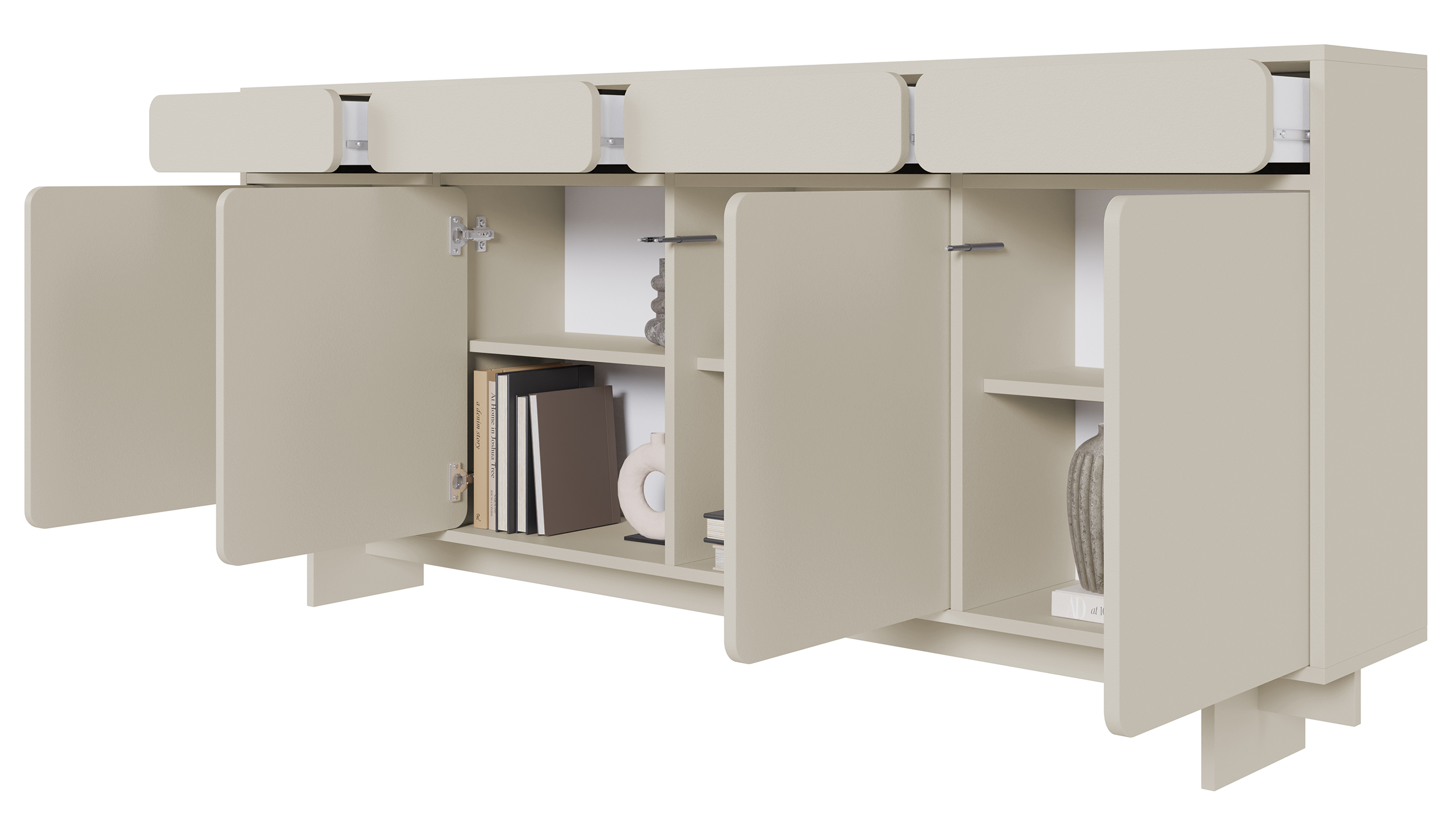 selsey-wuwu-kommode-200-cm-mit-vier-schubf-chern-grau-beige image 2