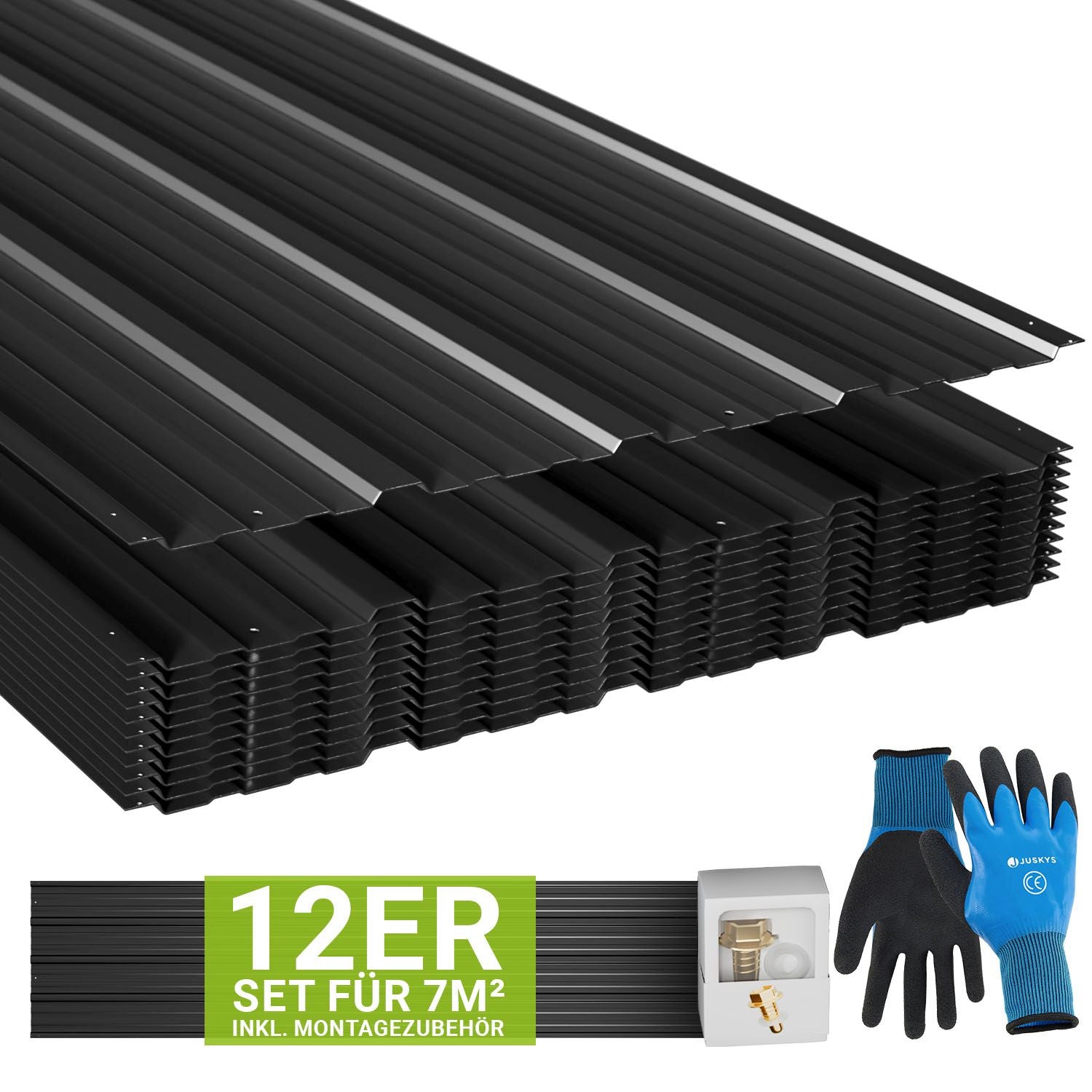 juskys-trapezblech-dach-stahl-anthrazit-12er-set-dachplatten-verzinkt image 1
