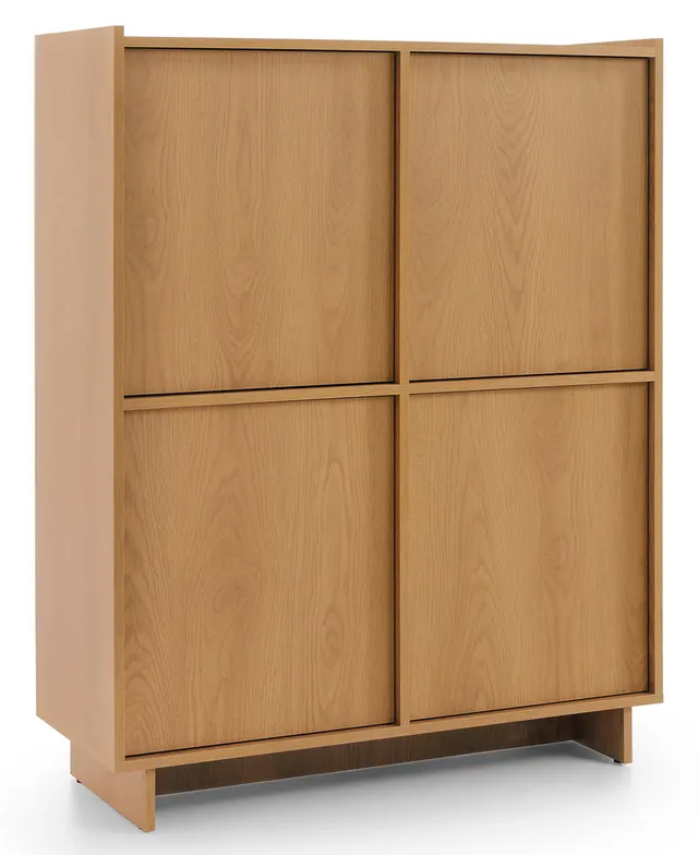 selsey-yasumi-viert-rige-kommode-98-cm-karamelleiche-highboard image 1