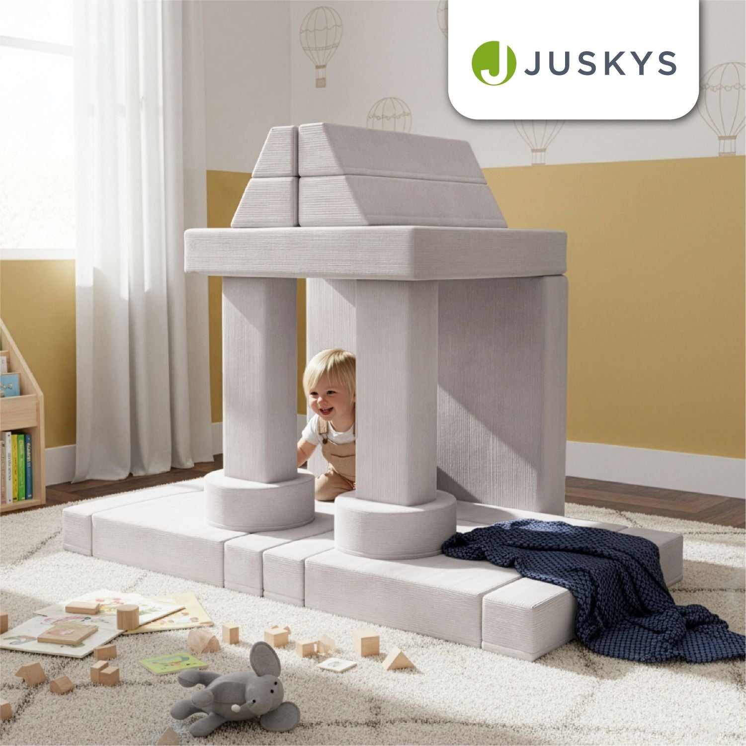 juskys-kayo-kindersofa-spielsofa-cord-beige-modular-mit-kissen image 7