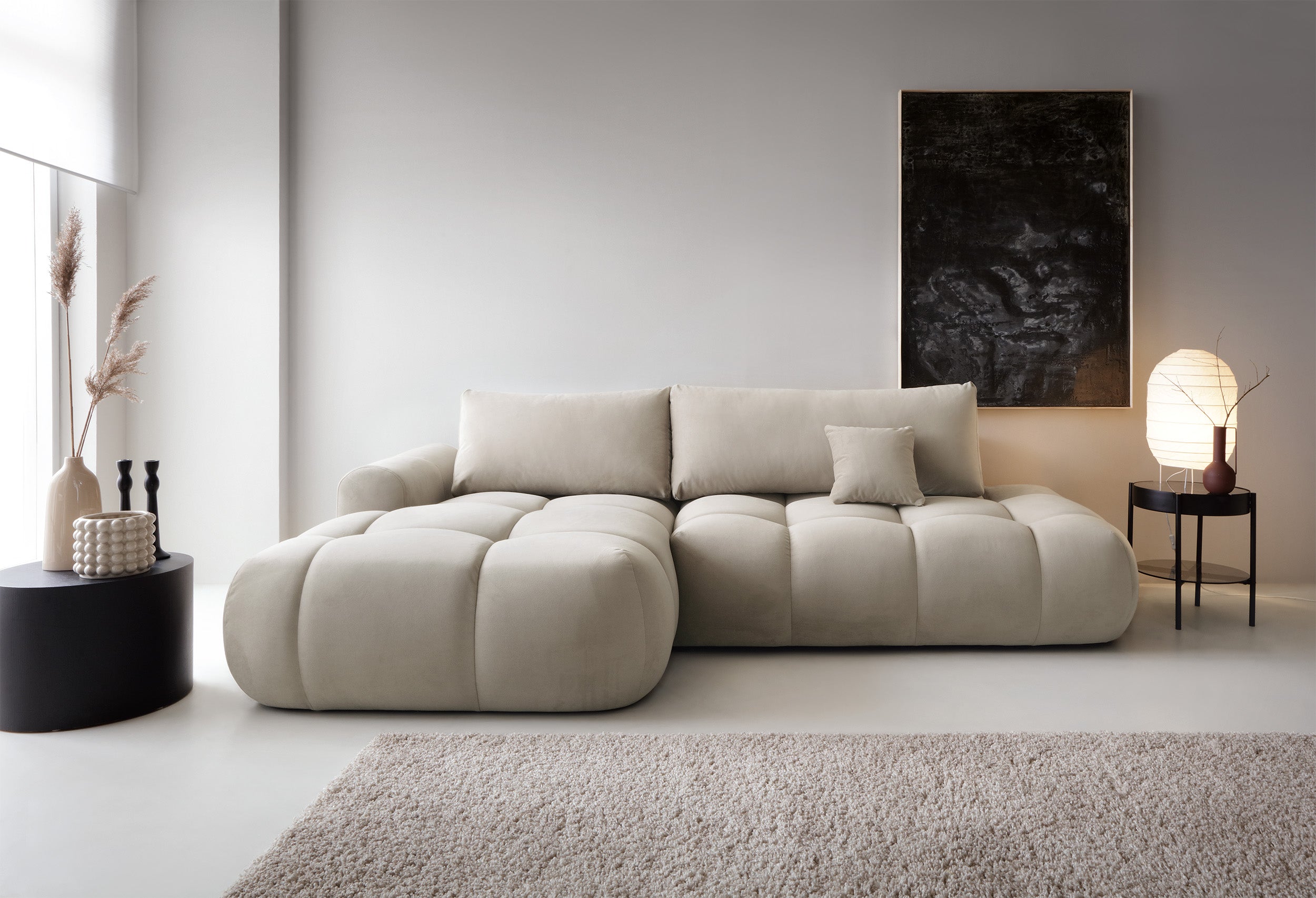 selsey-ombo-ecksofa-links-l-form-mit-schlaffunktion-stauraum-grau-beige-samt image 2