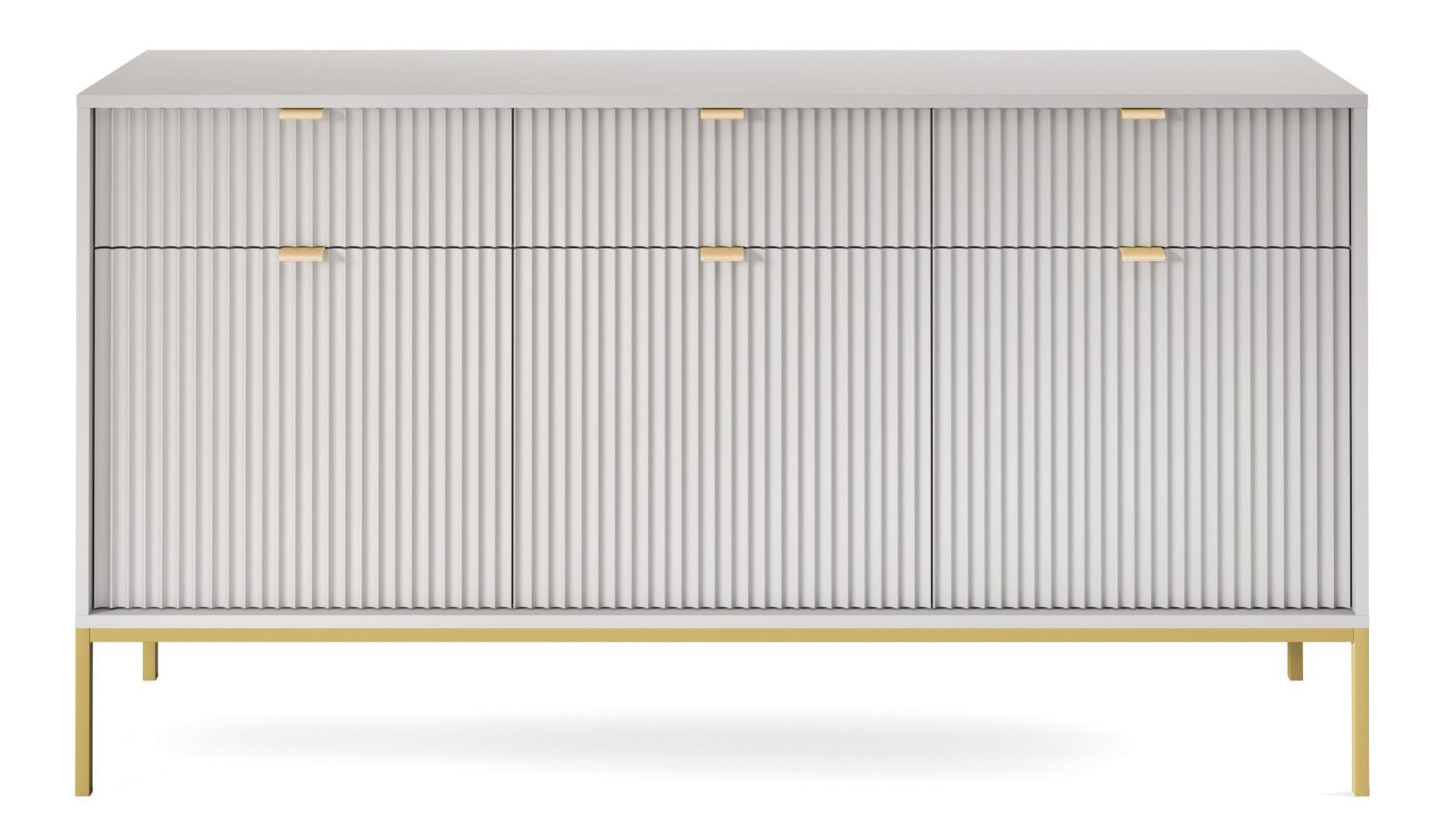 selsey-vellore-dreht-r-kommode-154-cm-grau-gerillte-fronten-goldenes-gestell image 2