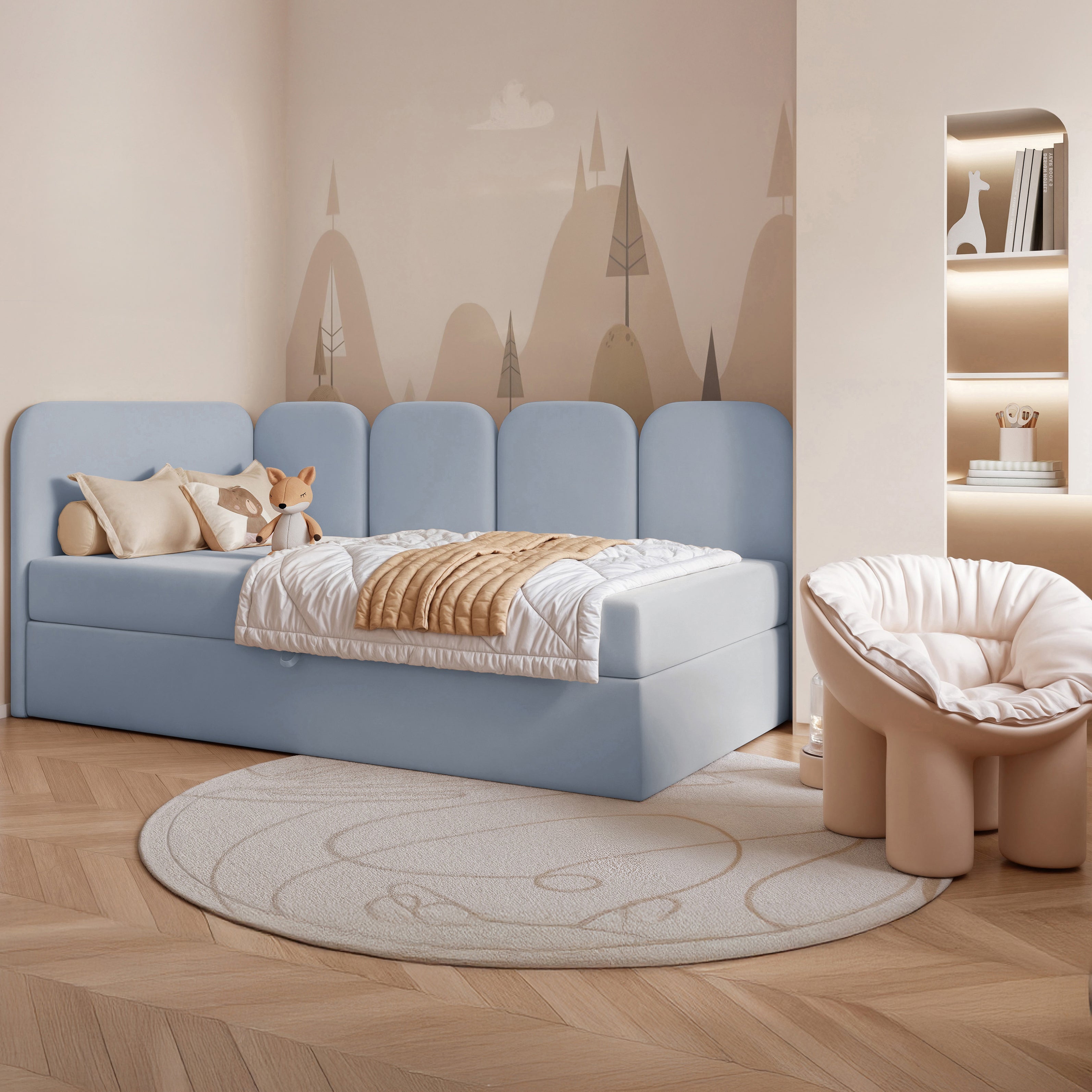 selsey-jugendbett-nubini-90x200-cm-linksseitig-mit-stauraum-hellblauer-wasserabw image 2