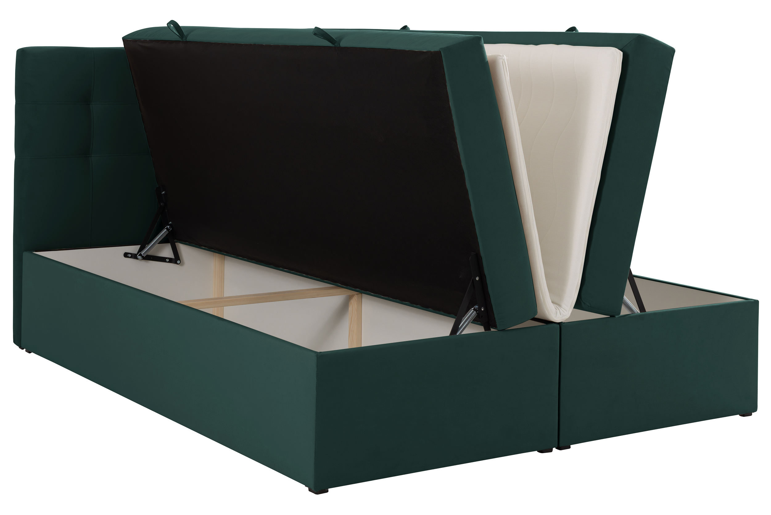 selsey-ronneo-kontinentalbett-180x200-cm-mit-stauraum-und-topper-gr-ner-samt image 4